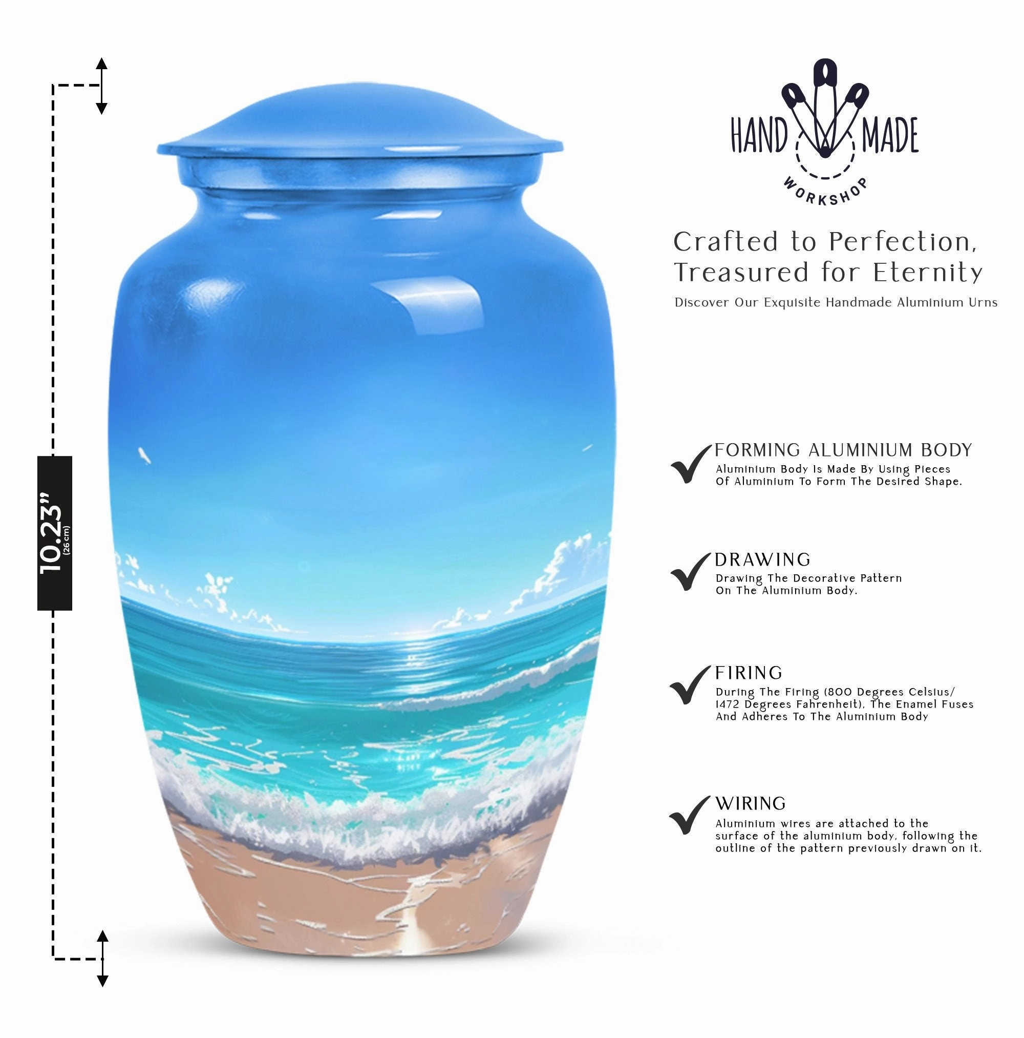 Crestal Oasis Beach Urn: Your Premium Adult Cremation Solution