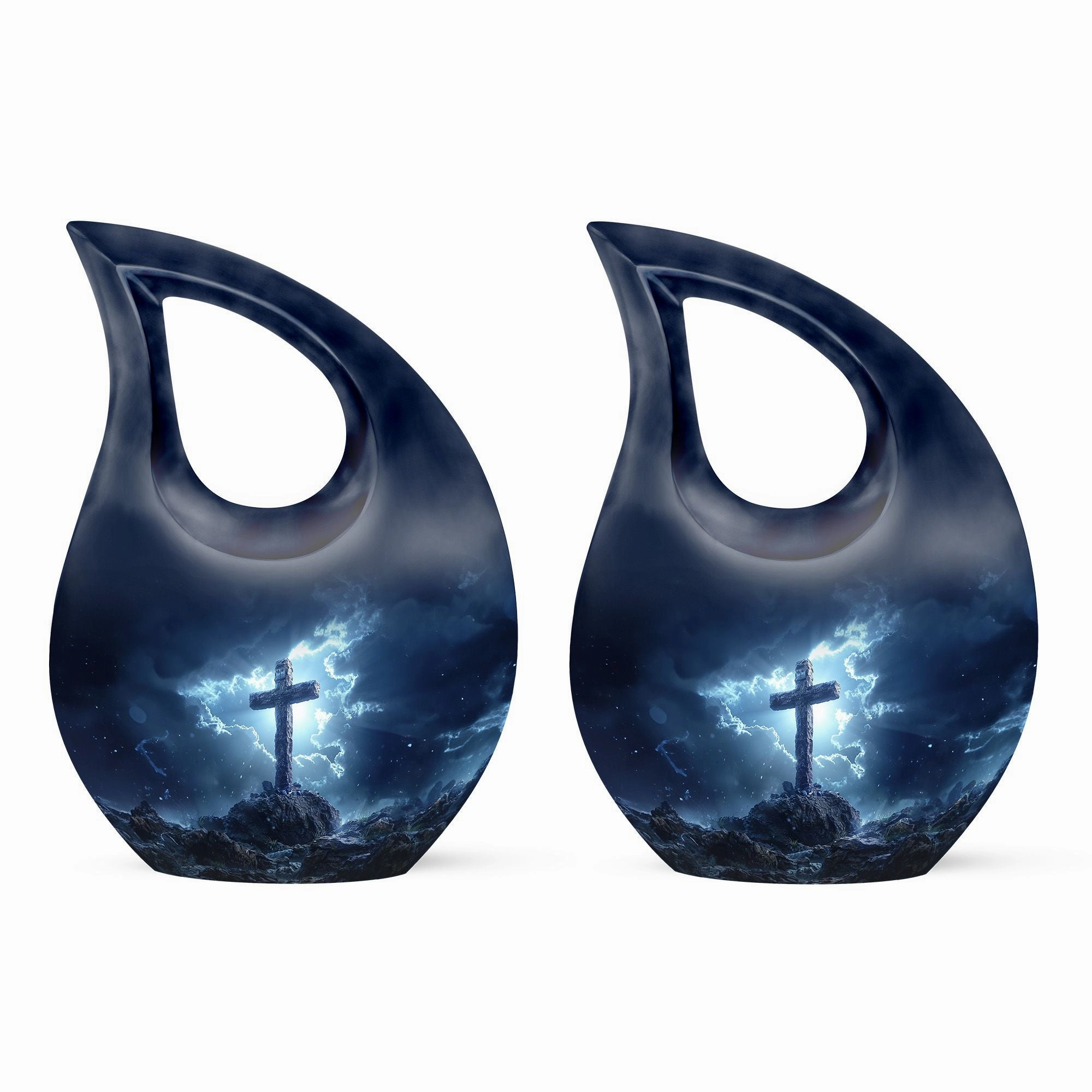 Cross Drop Urn - Adult Memorial Cremation Urn For Ashes