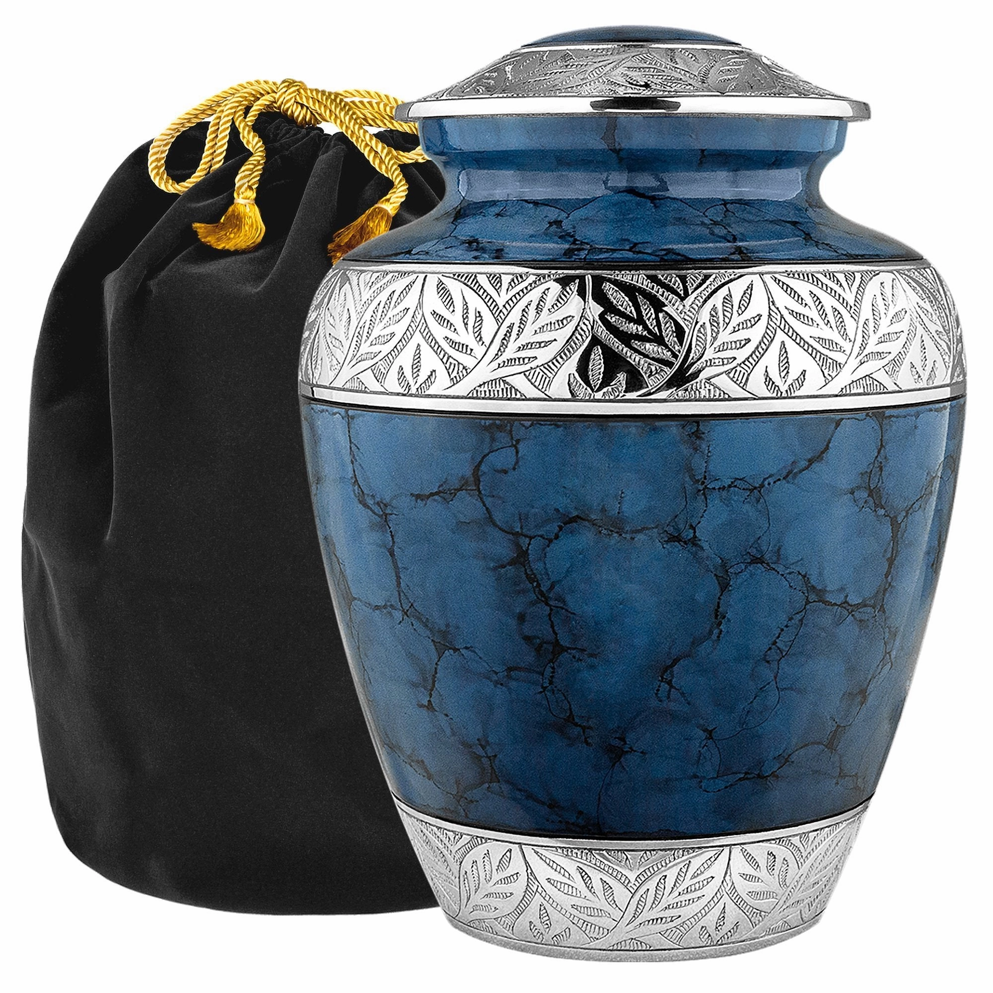 Dark Blue Adult Cremation Urn For Human Ashes