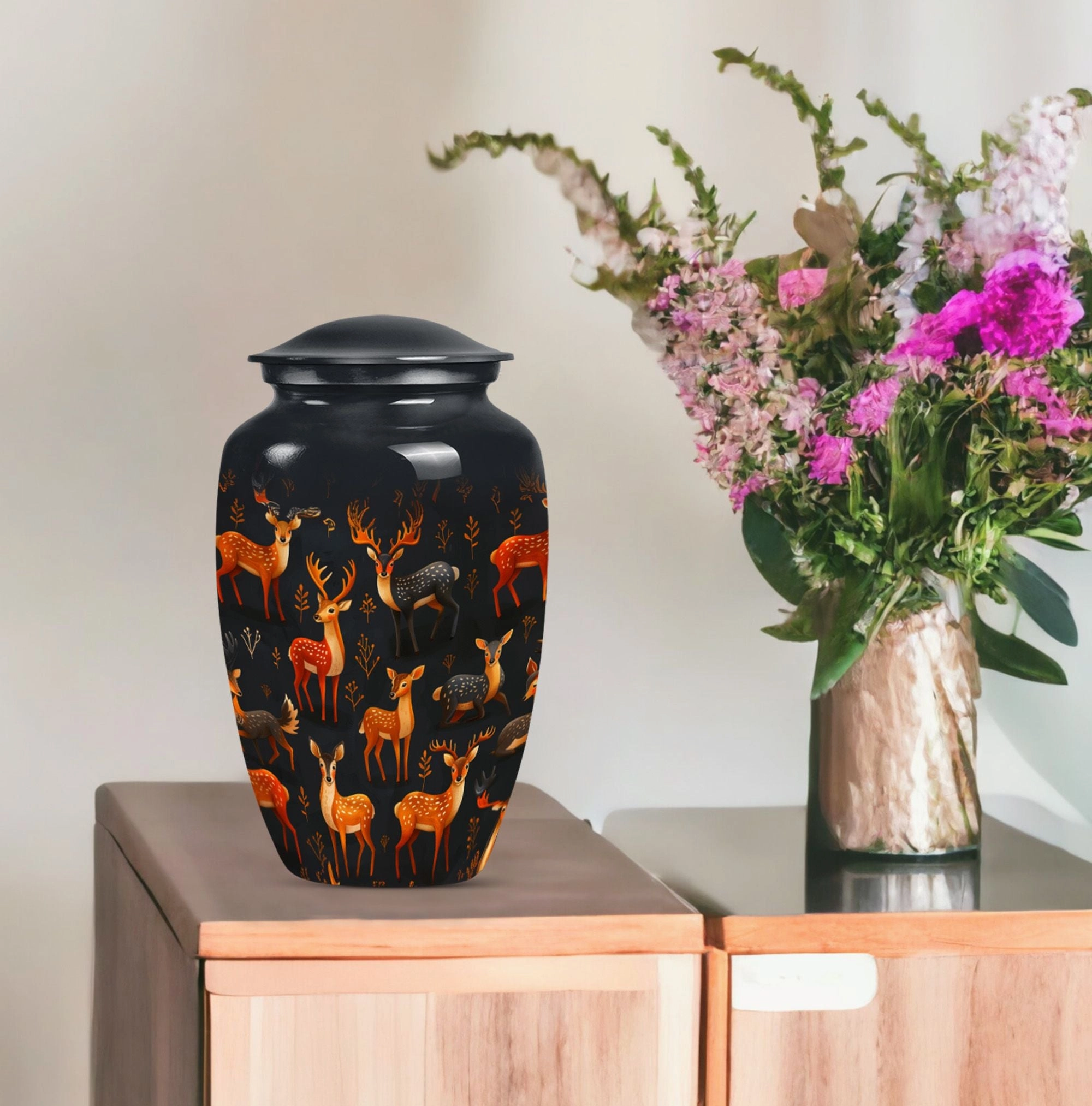 Deer Cremation Urn - Dignified Cremation Keepsake for Adult Male