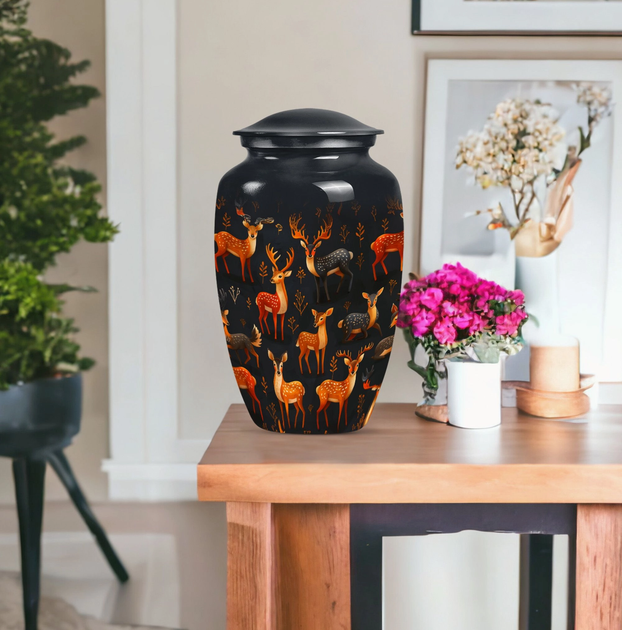 Deer Cremation Urn - Dignified Cremation Keepsake for Adult Male