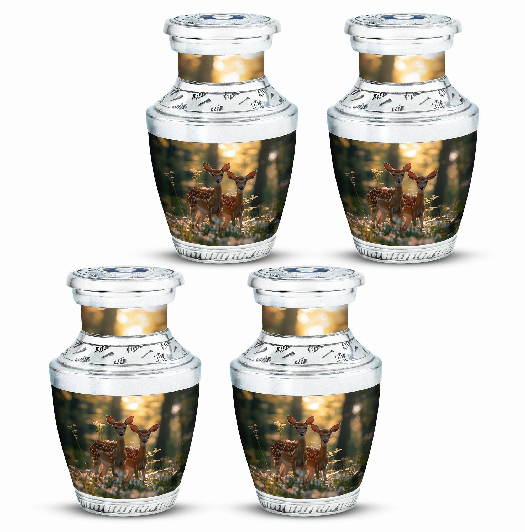 Deer Family Cremation Metal Urns For Human Ashes Memorial & Funeral Urn