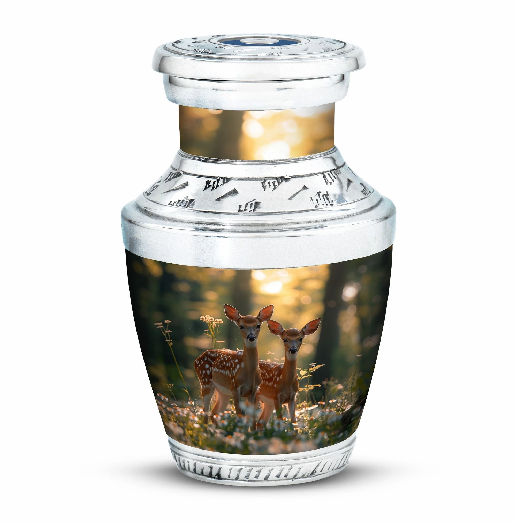 Deer Family Cremation Metal Urns For Human Ashes Memorial & Funeral Urn