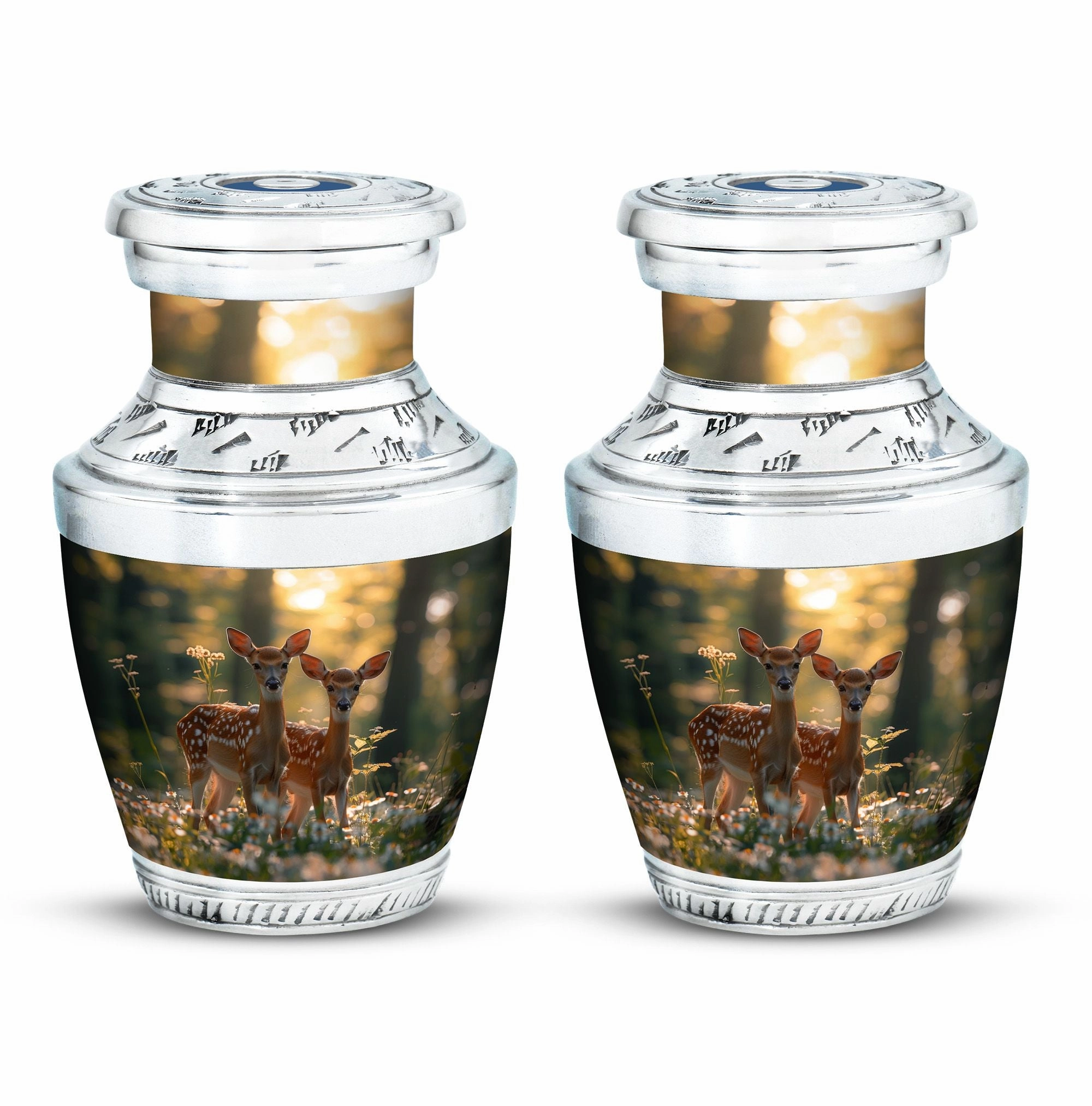 Deer Family Cremation Metal Urns For Human Ashes Memorial & Funeral Urn