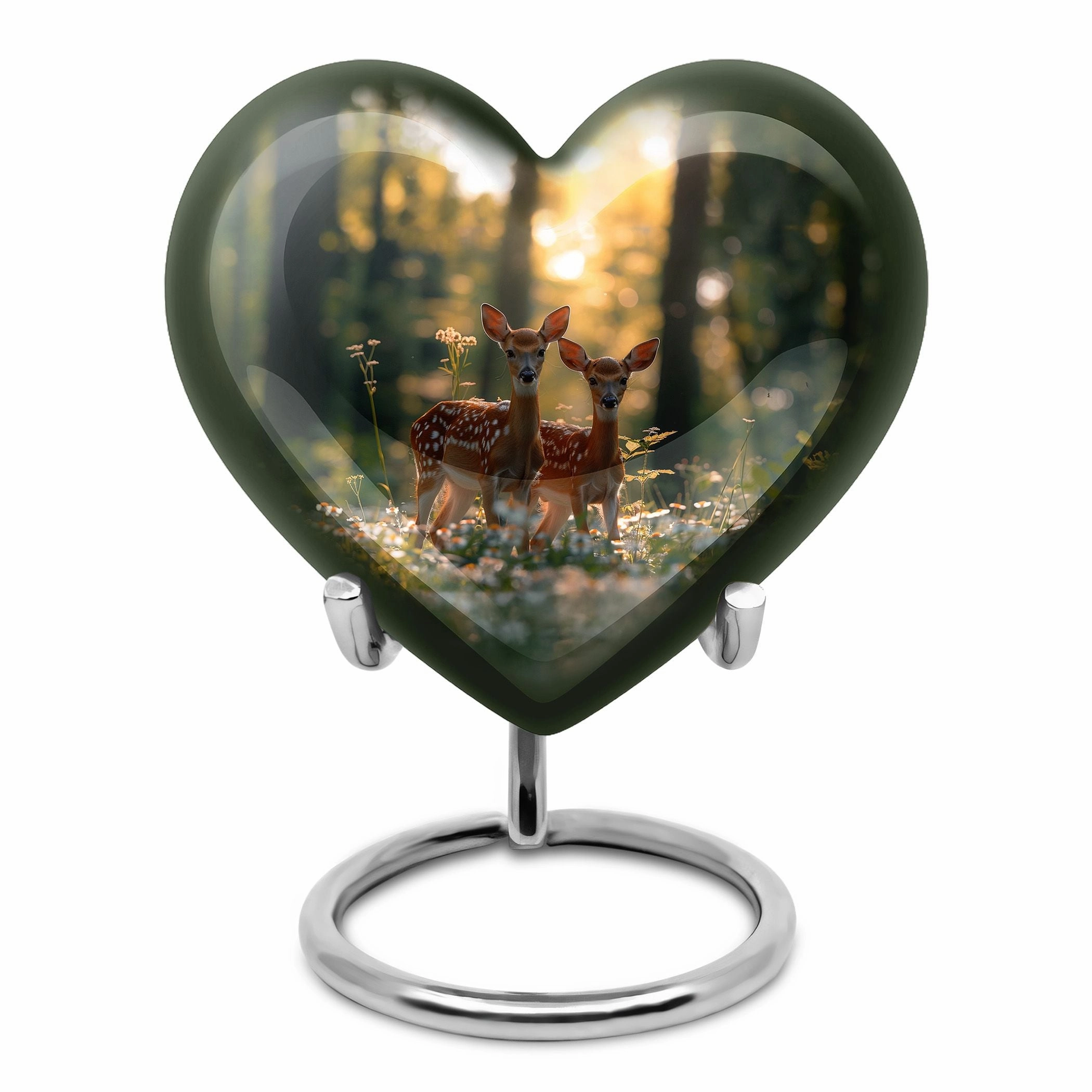 Deer Family Cremation Metal Urns For Human Ashes Memorial & Funeral Urn