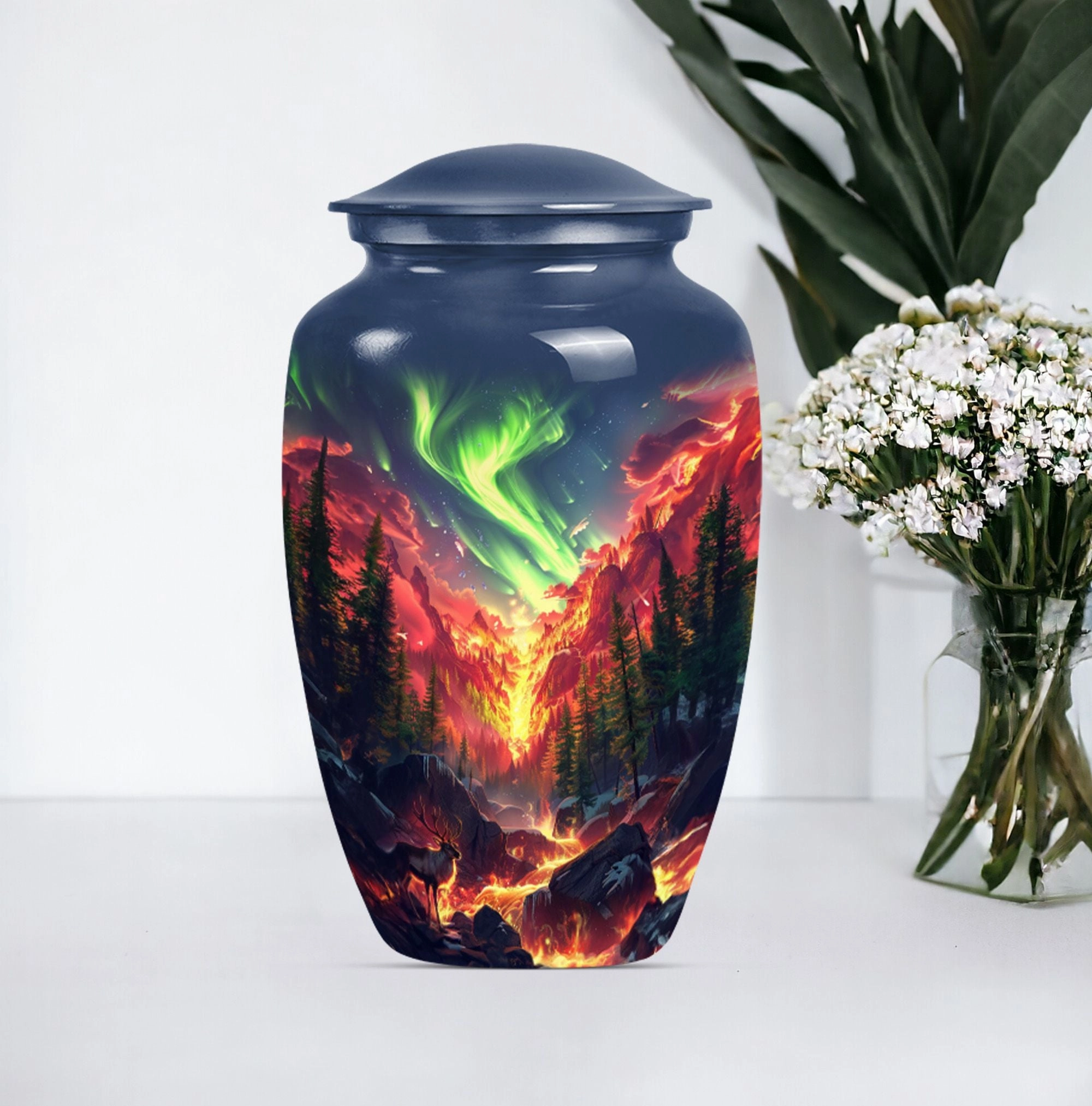 Deer Urn: Elegant Funeral Memorial Urn for Cherished Loves