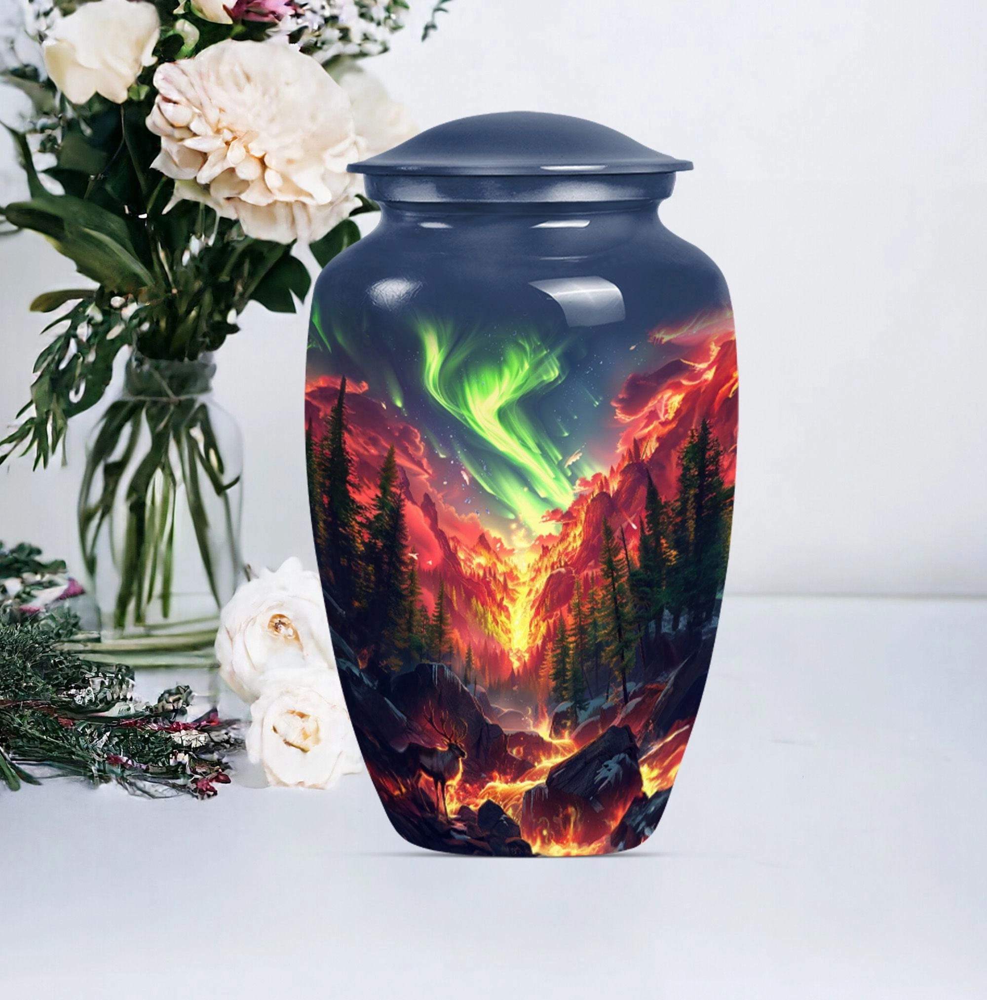 Deer Urn: Elegant Funeral Memorial Urn for Cherished Loves