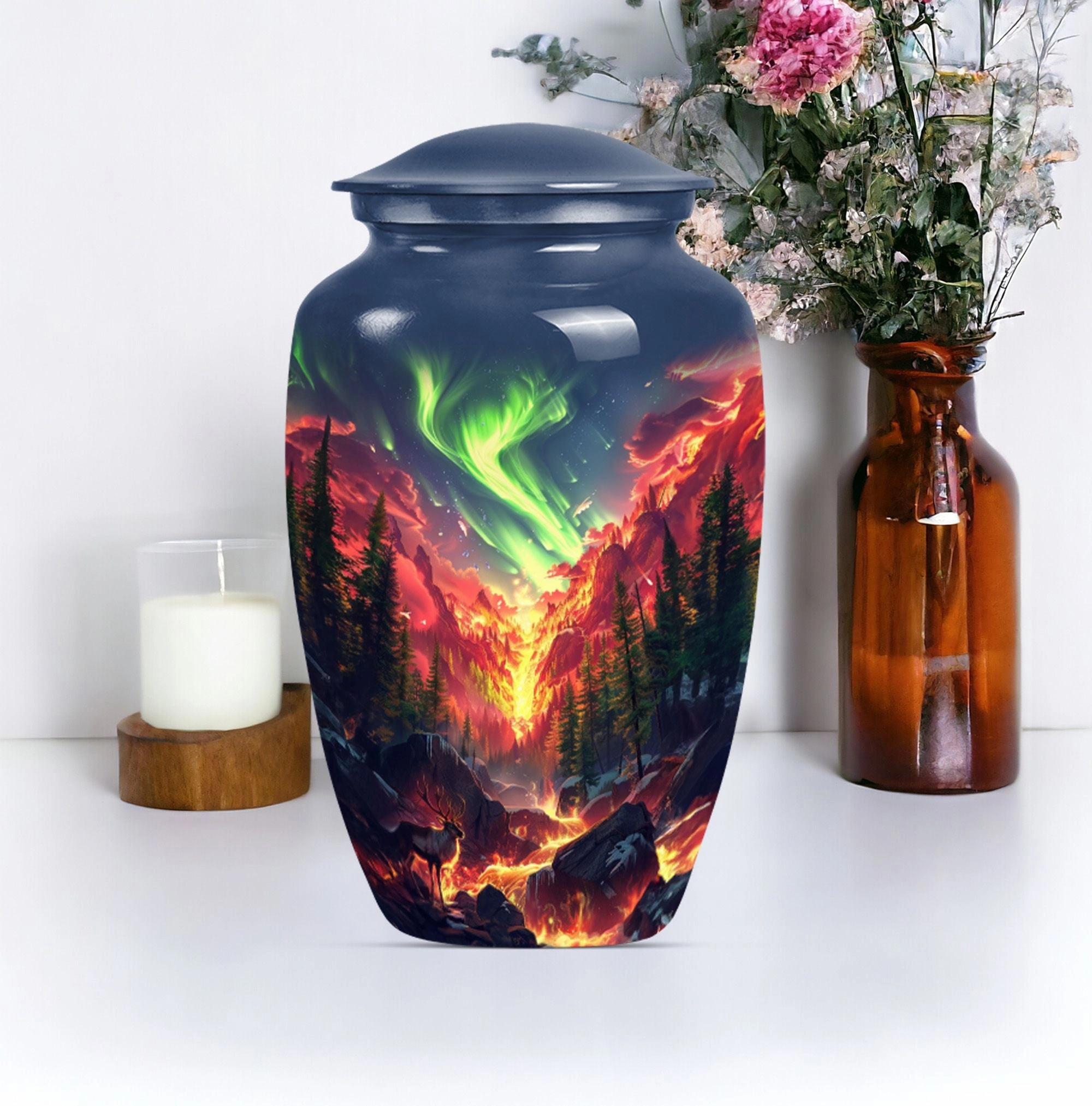 Deer Urn: Elegant Funeral Memorial Urn for Cherished Loves