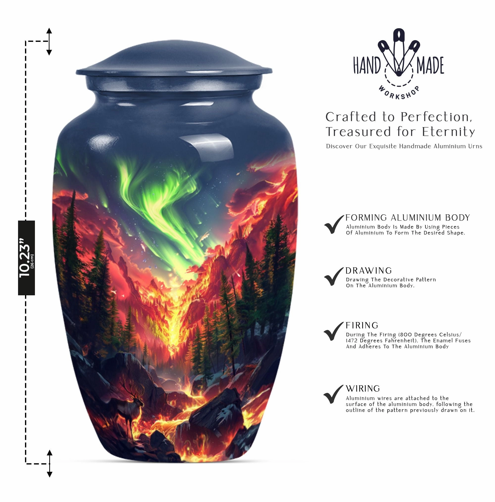 Deer Urn: Elegant Funeral Memorial Urn for Cherished Loves