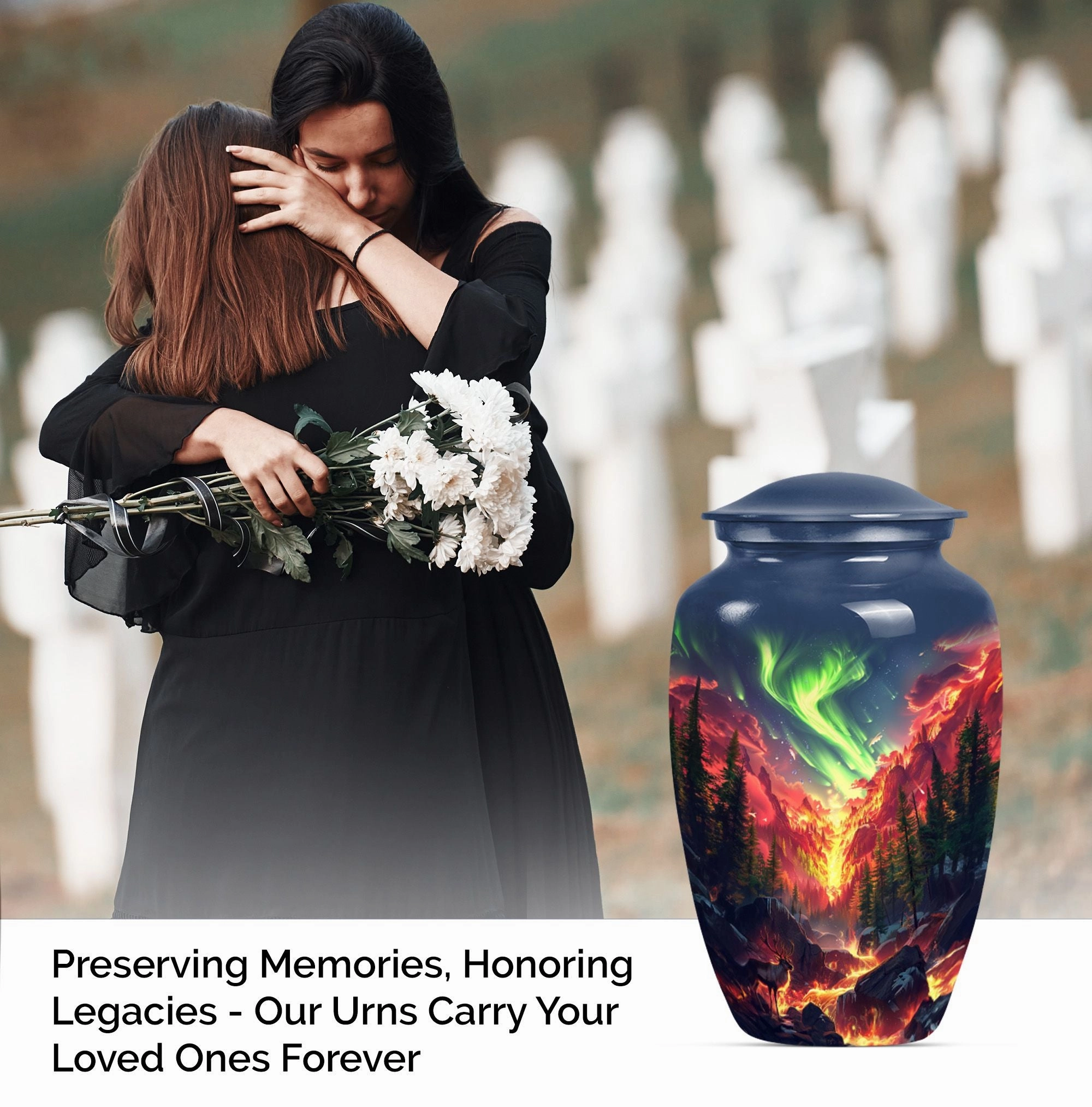 Deer Urn: Elegant Funeral Memorial Urn for Cherished Loves