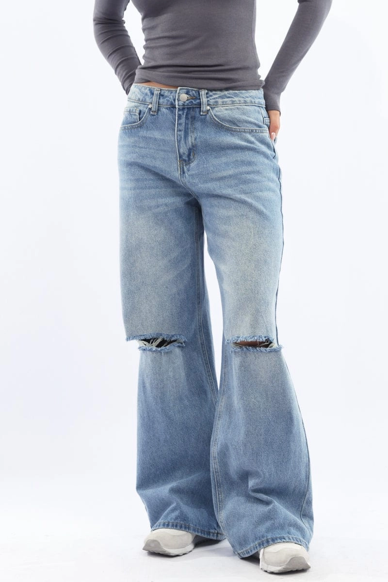 Denim Baggy Jeans Low Rise