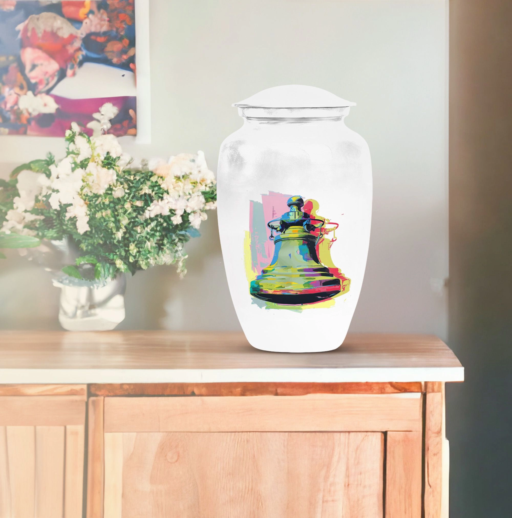 Dignified Bell Urn: Adult Female Memorial Cremation Keepsake