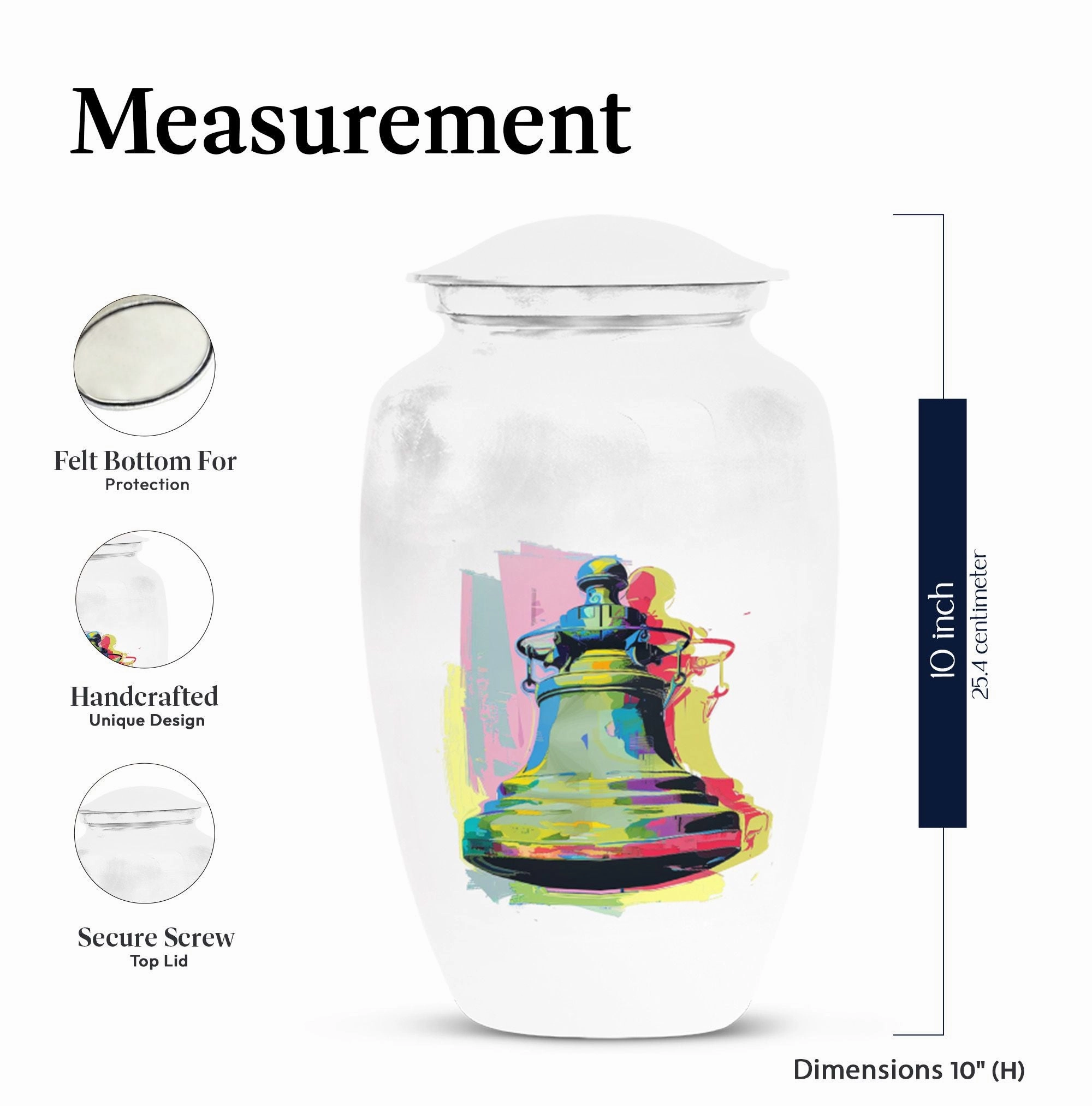 Dignified Bell Urn: Adult Female Memorial Cremation Keepsake