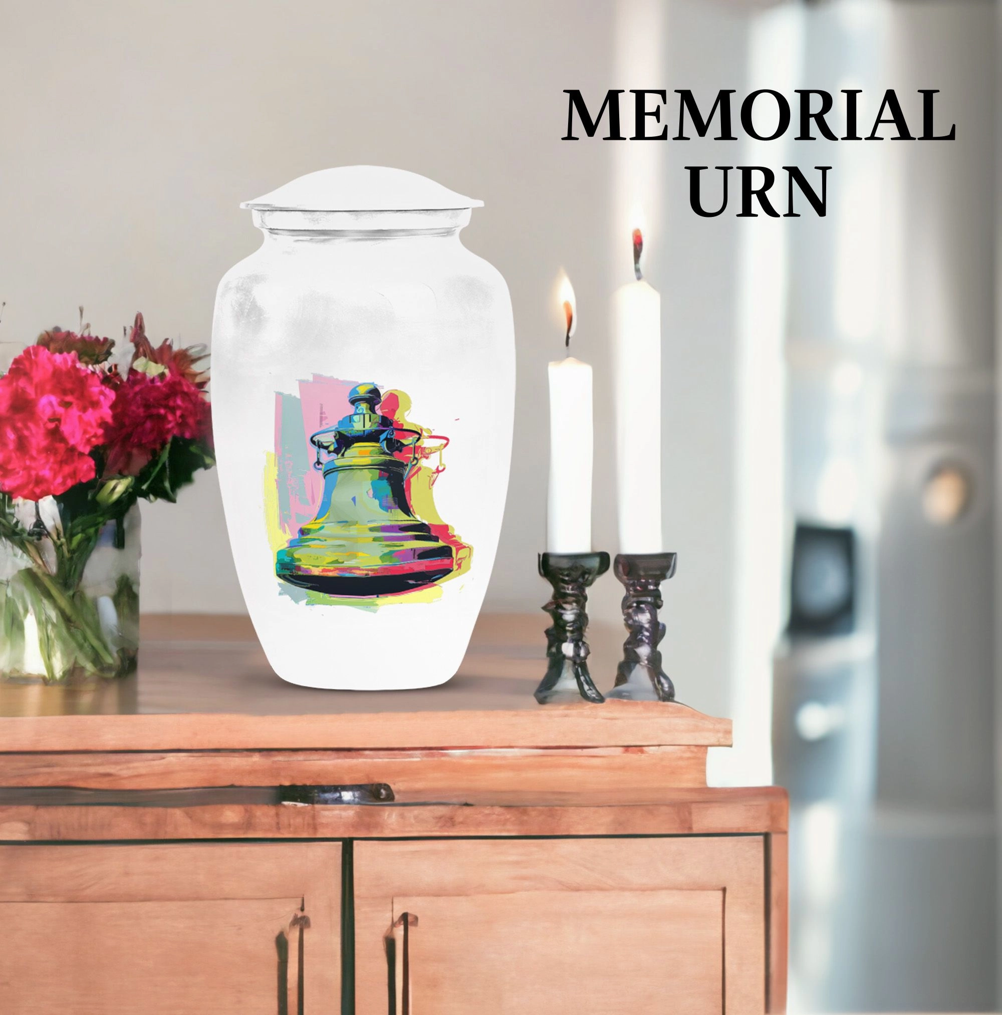 Dignified Bell Urn: Adult Female Memorial Cremation Keepsake