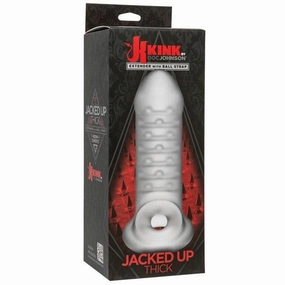 Doc Johnson - Kink Jacked Up Extender with Ball Strap 8" (Frost)