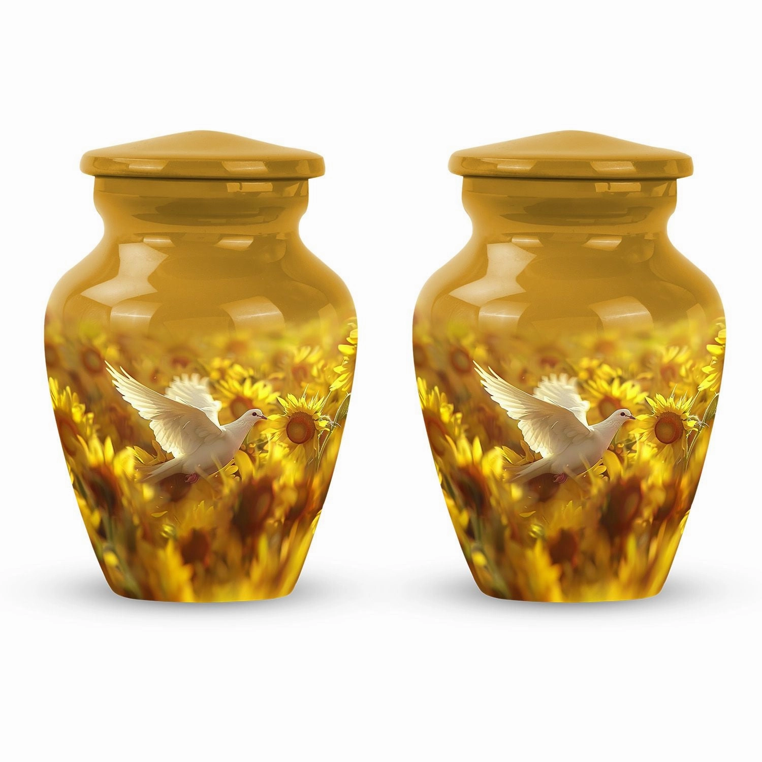 Dove Cremation Urn Vessel - Elegant Funeral Decorative Urn