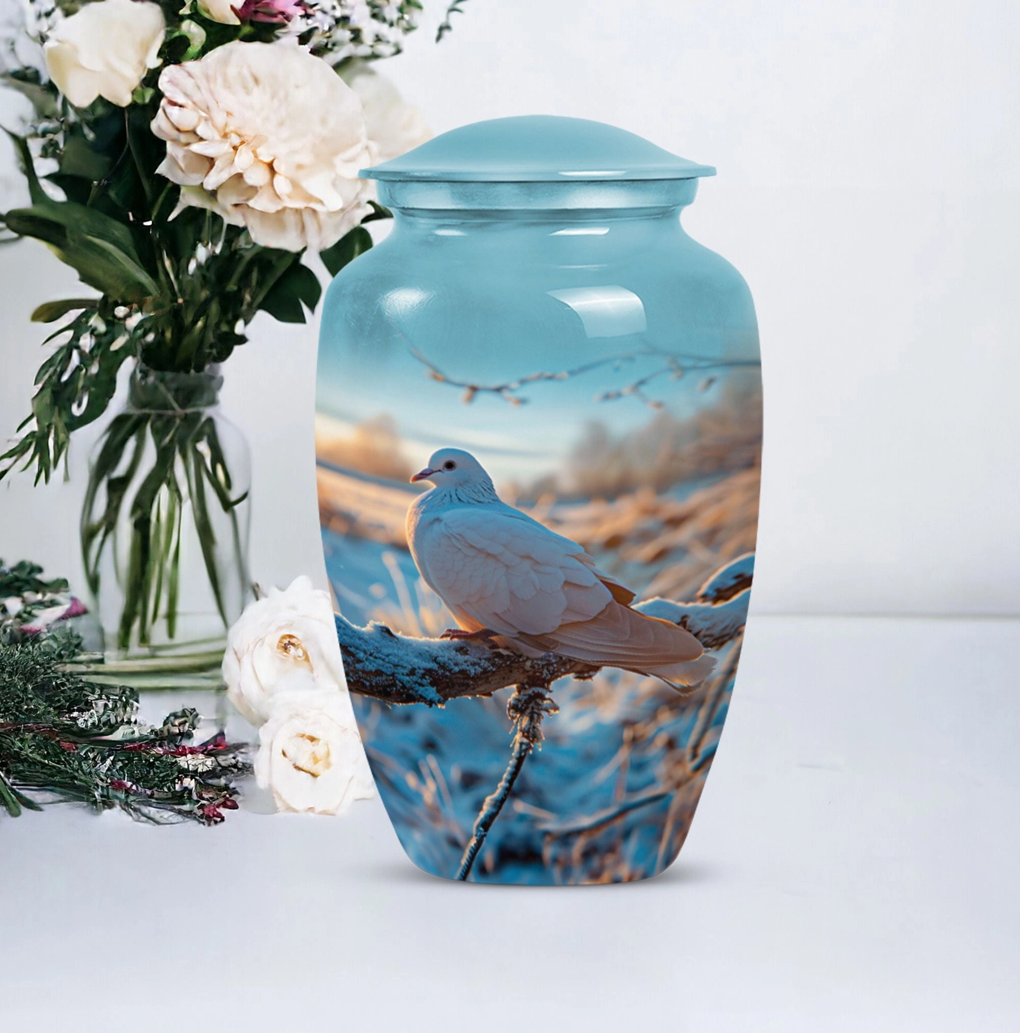 Dove Crest - Premium Dove Urn for Celebrating Legacy & Peace