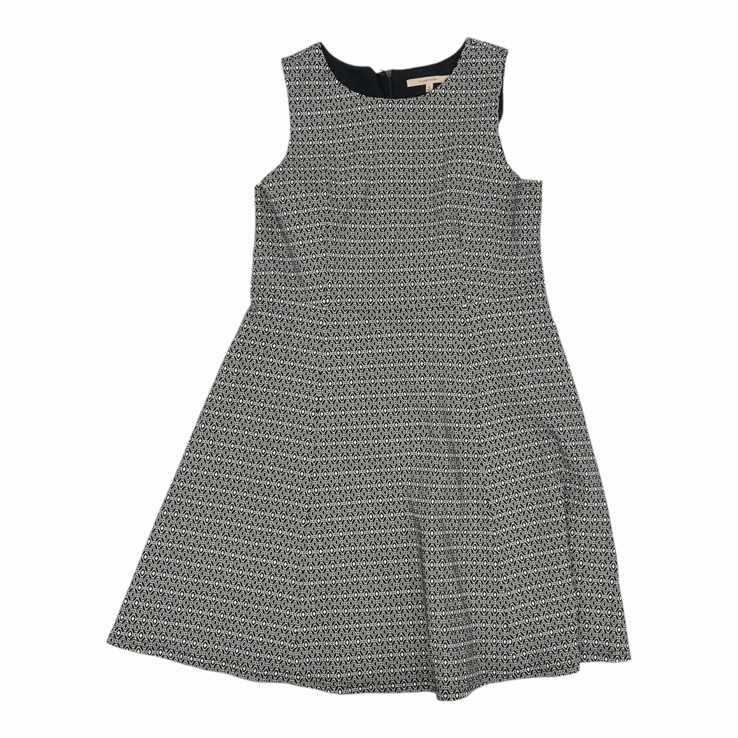 Dress Work By Hawthorn In Black & Cream, Size:12