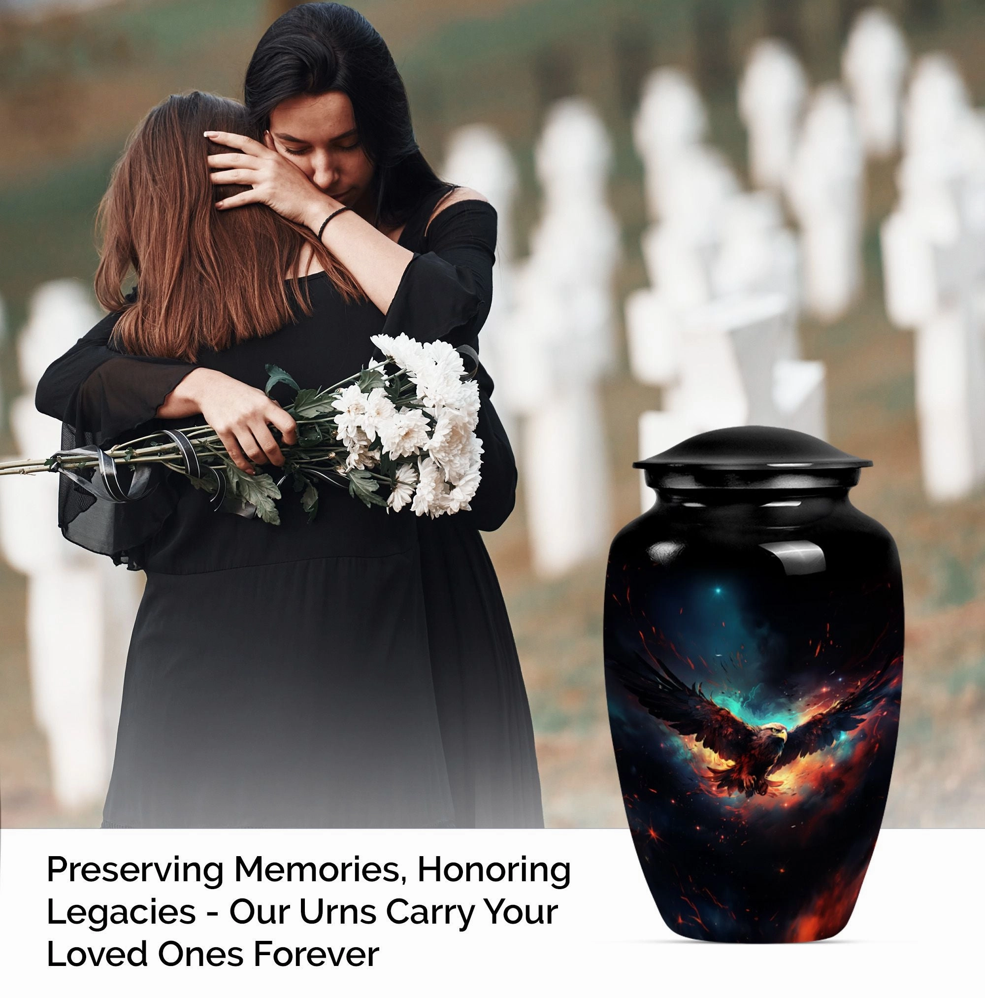 EAGLE Urn For Ashes - Keepsake Urn For Sharing Ashes