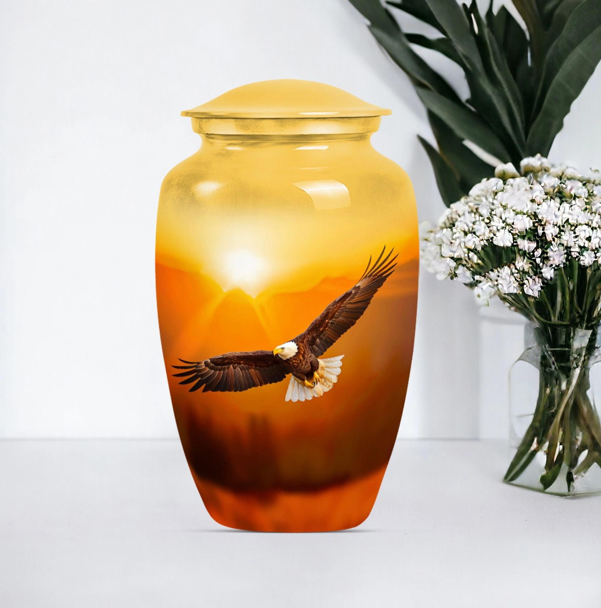 Eagle Urn Medium - Wolf Howling Themed Cremation Urn