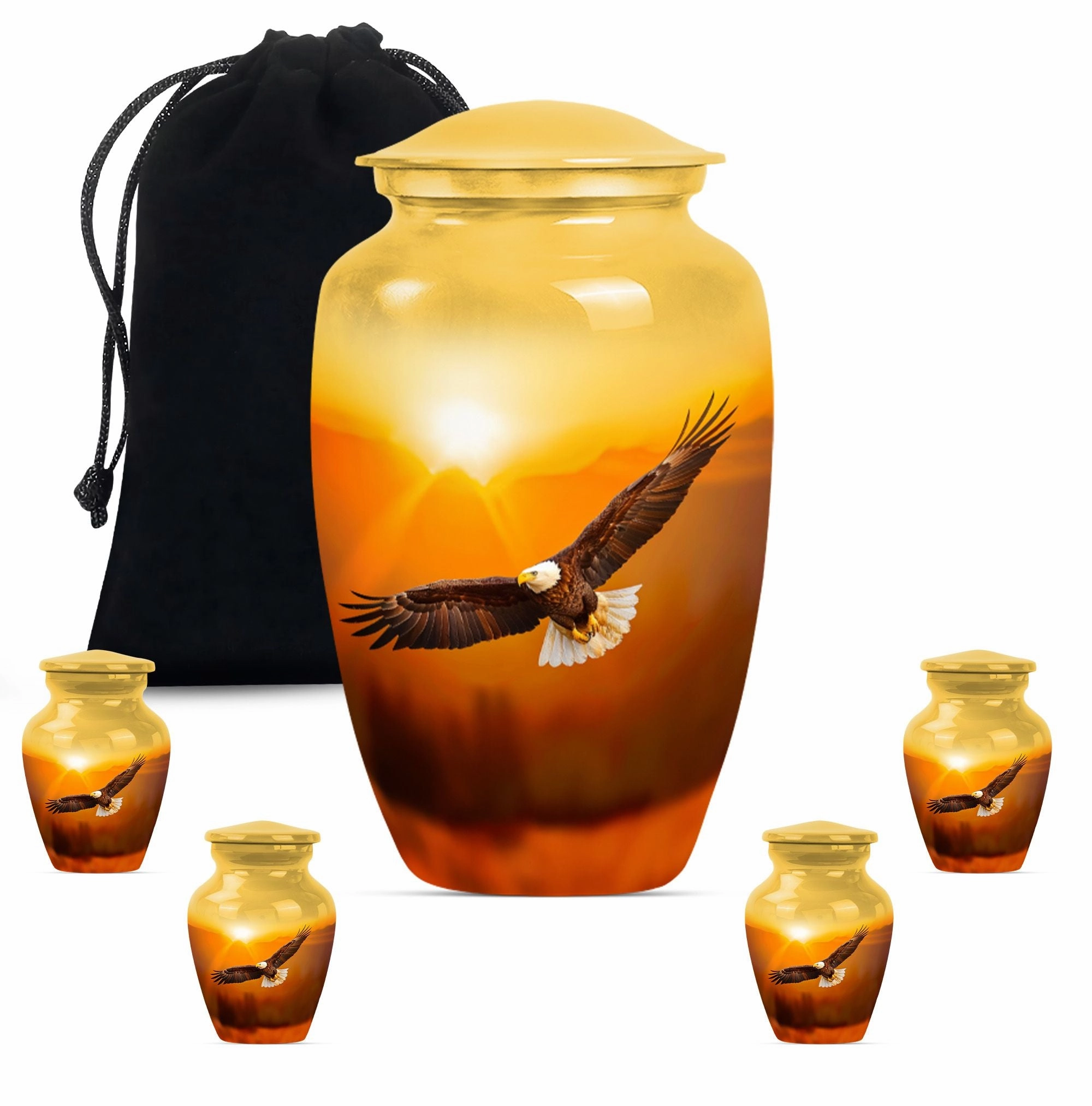 Eagle Urn Medium - Wolf Howling Themed Cremation Urn