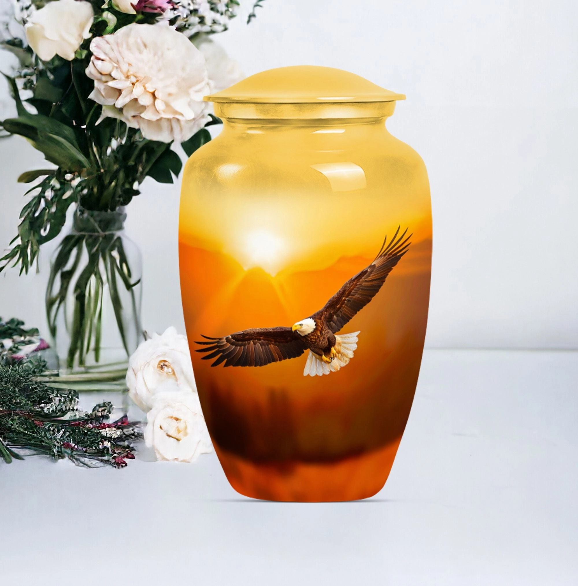 Eagle Urn Medium - Wolf Howling Themed Cremation Urn