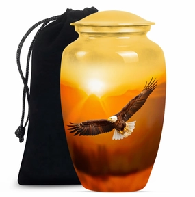 Eagle Urn Medium - Wolf Howling Themed Cremation Urn