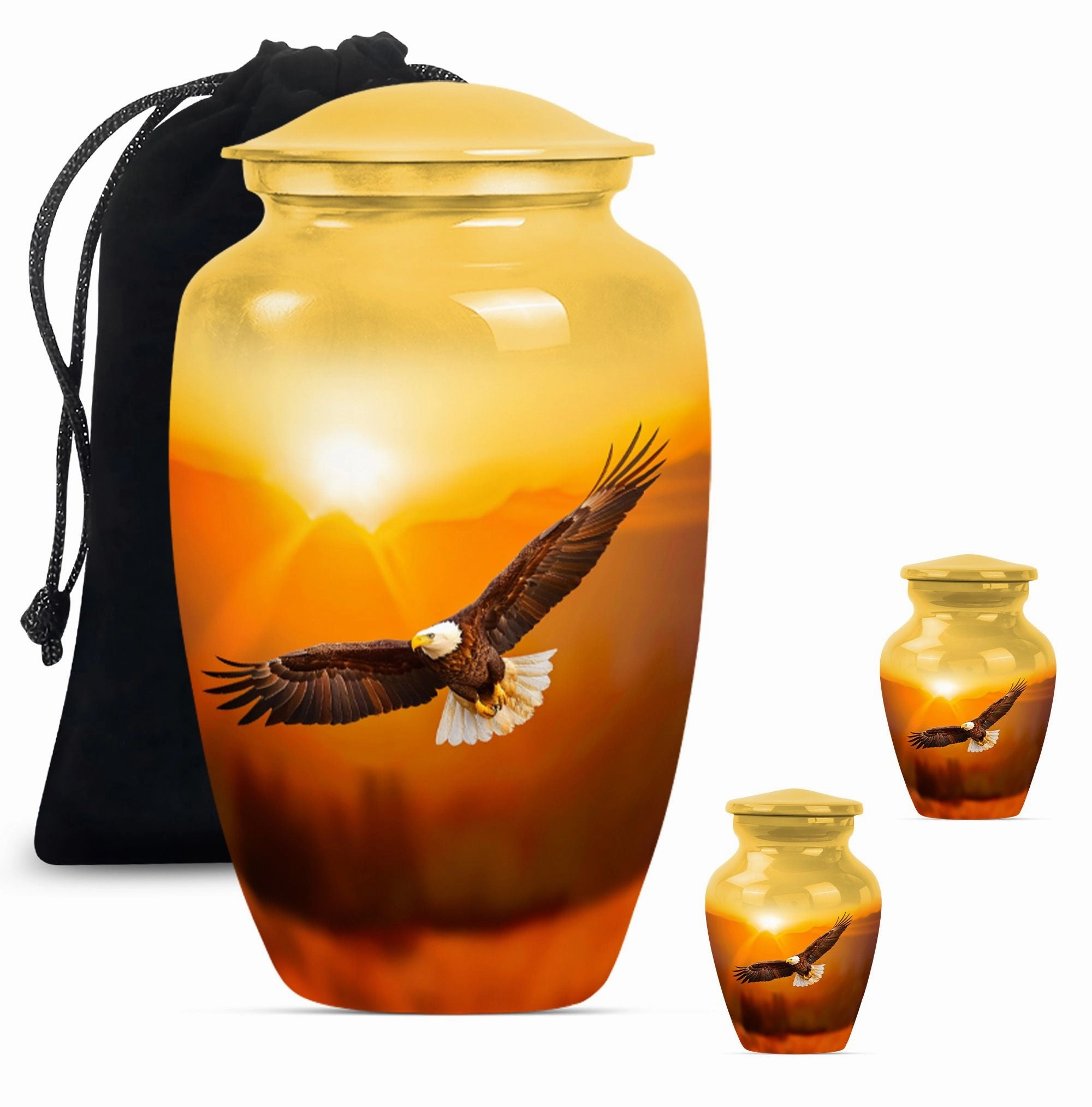 Eagle Urn Medium - Wolf Howling Themed Cremation Urn