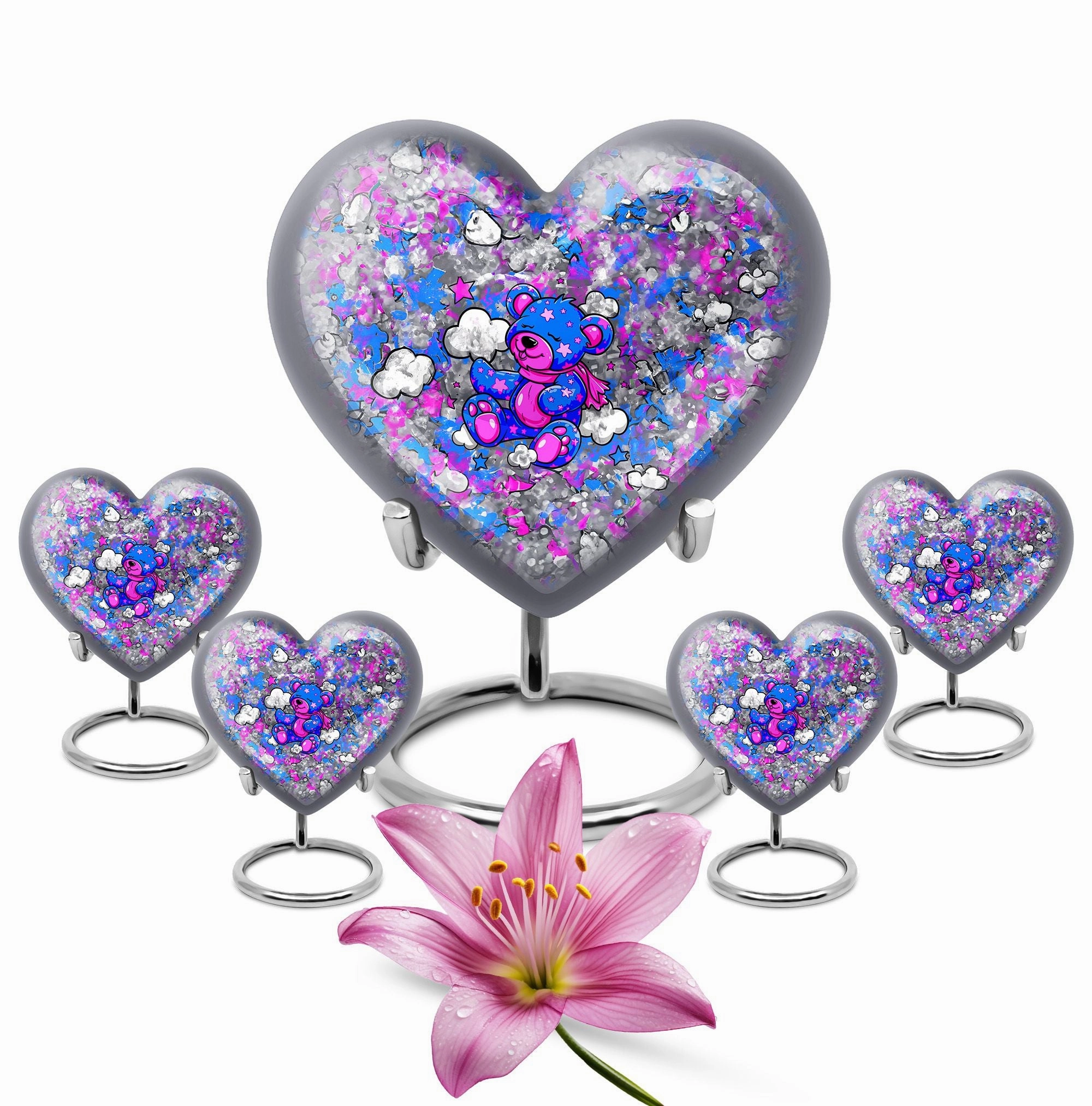 Endearing Remembrance Bear Urn - Memorial Cremation Medium Urn