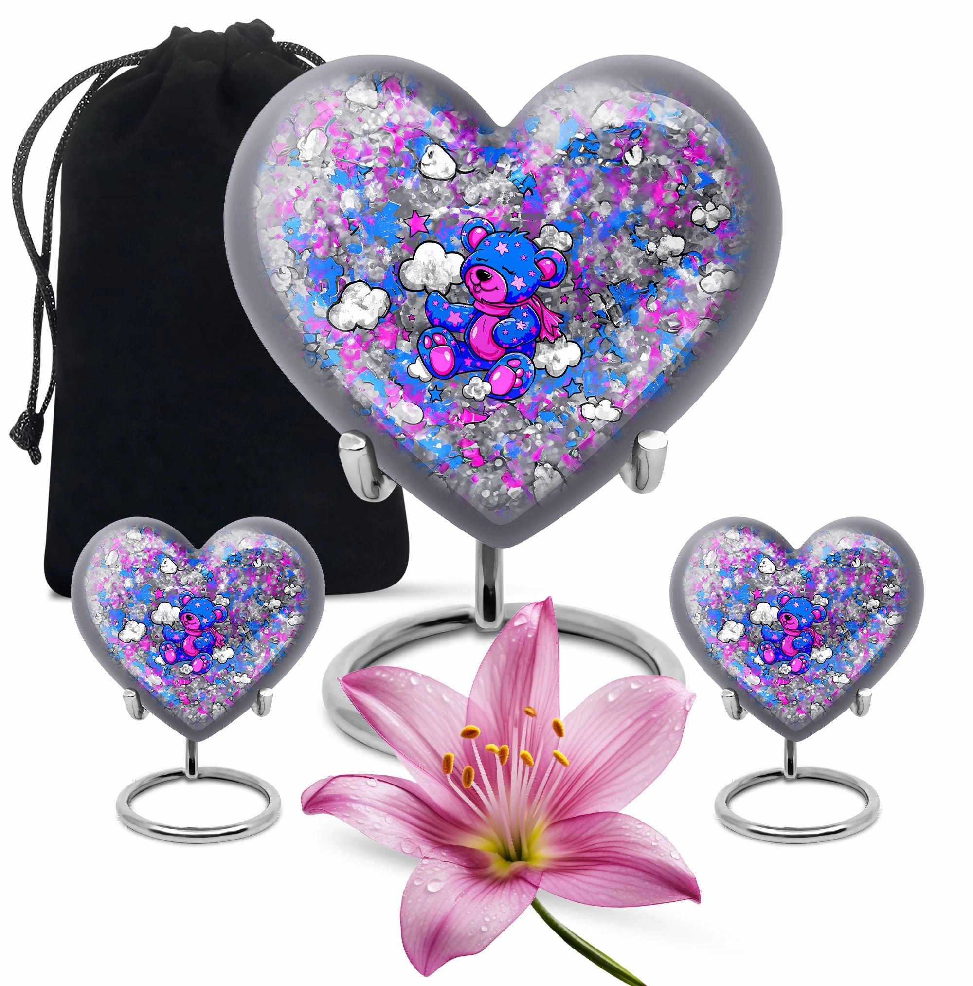 Endearing Remembrance Bear Urn - Memorial Cremation Medium Urn