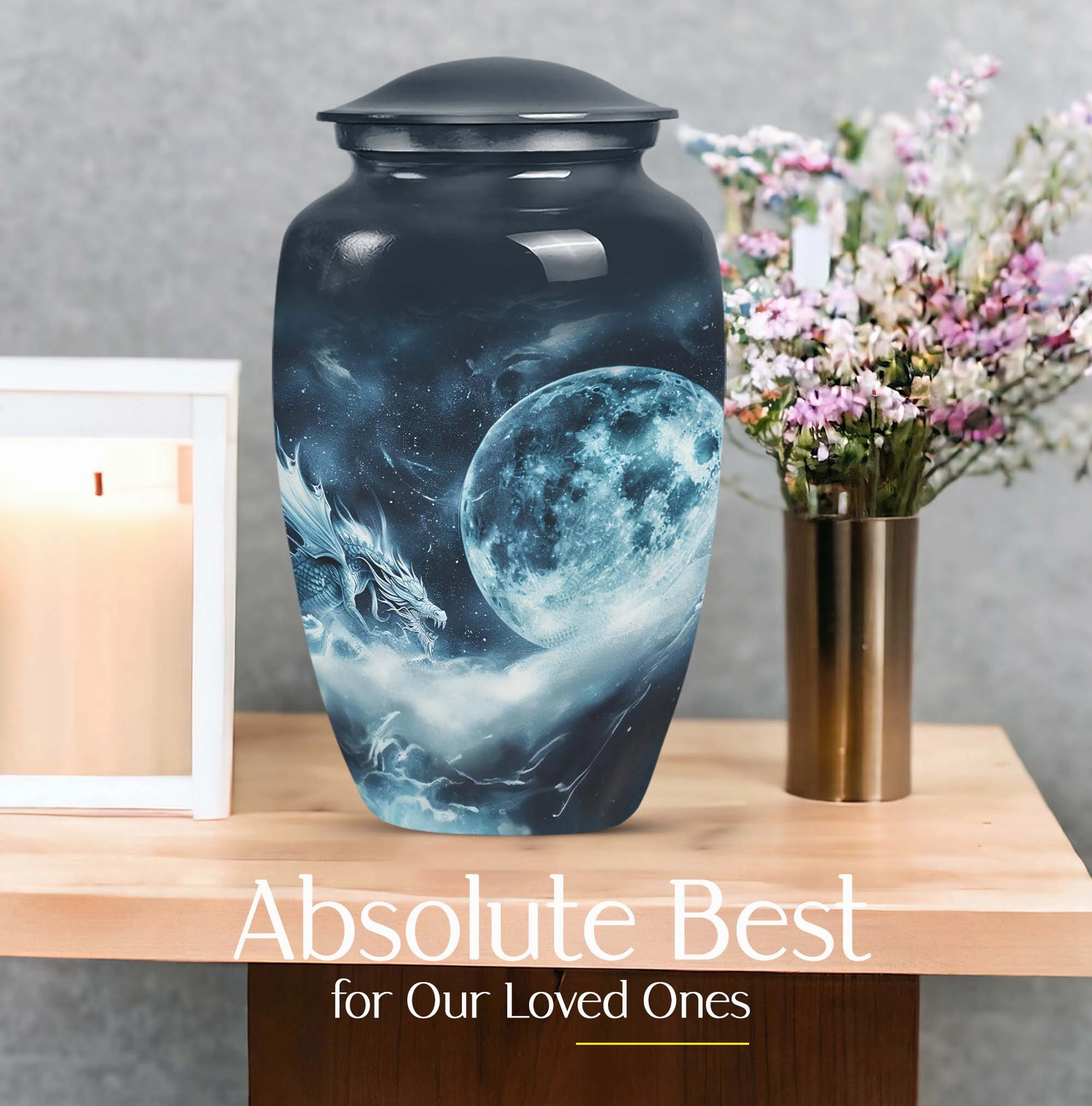 Eternal Lunar Urn: Commemorative Adult Ash Keepsake Urn