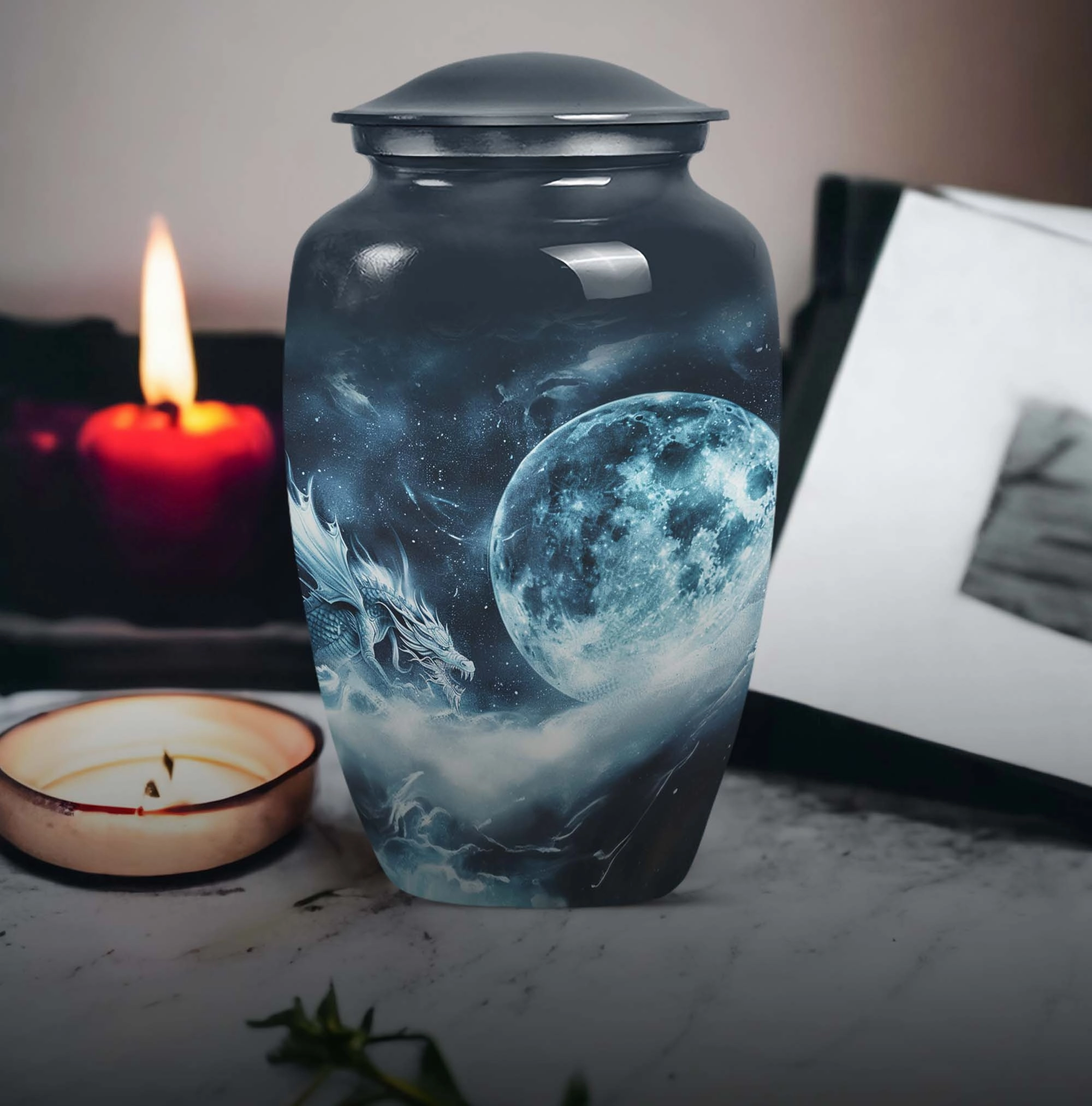 Eternal Lunar Urn: Commemorative Adult Ash Keepsake Urn