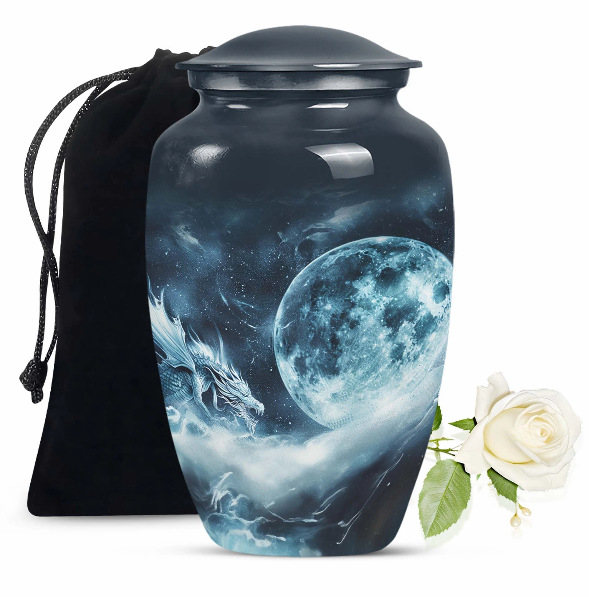 Eternal Lunar Urn: Commemorative Adult Ash Keepsake Urn