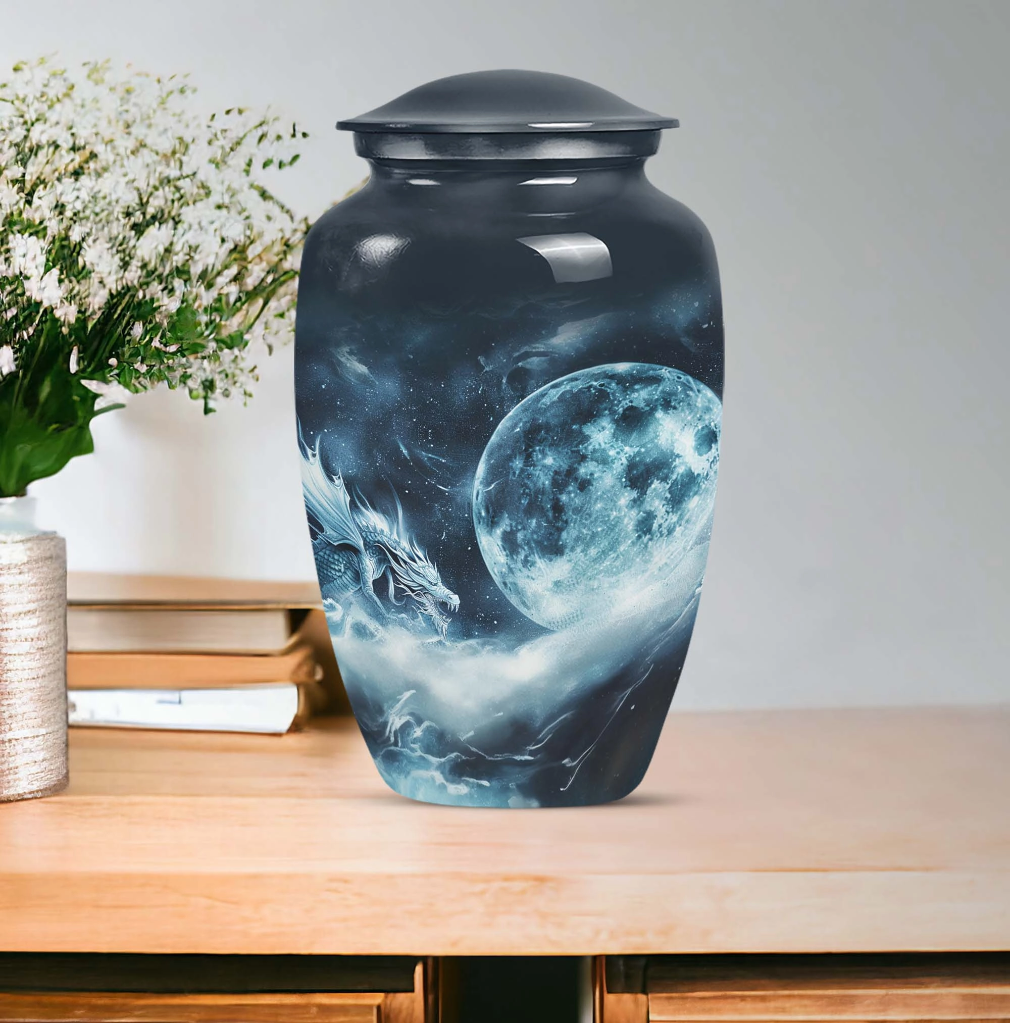 Eternal Lunar Urn: Commemorative Adult Ash Keepsake Urn