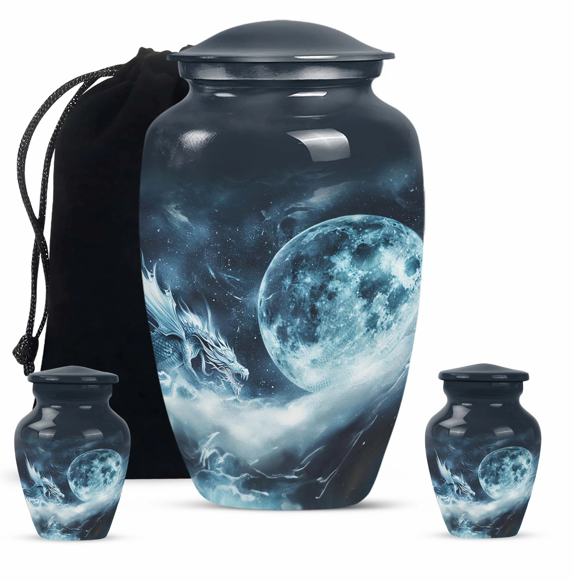 Eternal Lunar Urn: Commemorative Adult Ash Keepsake Urn