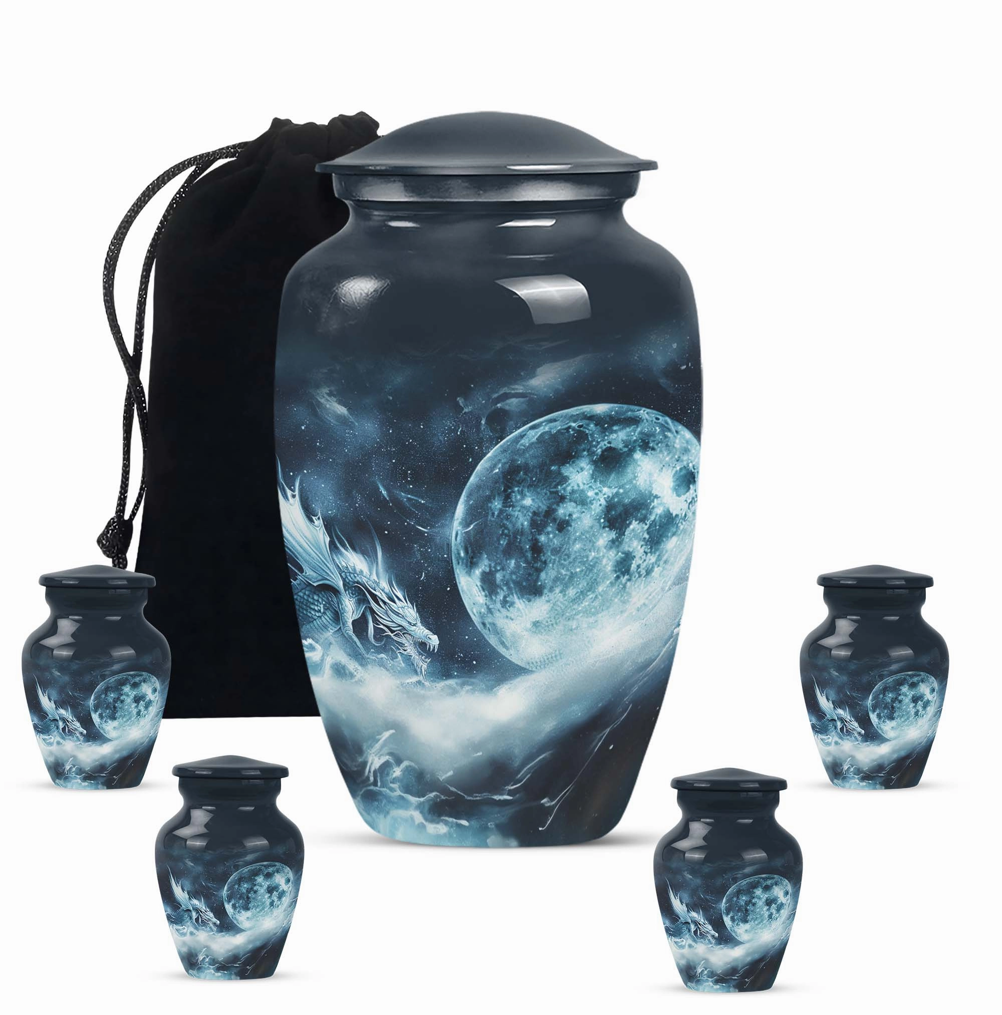 Eternal Lunar Urn: Commemorative Adult Ash Keepsake Urn