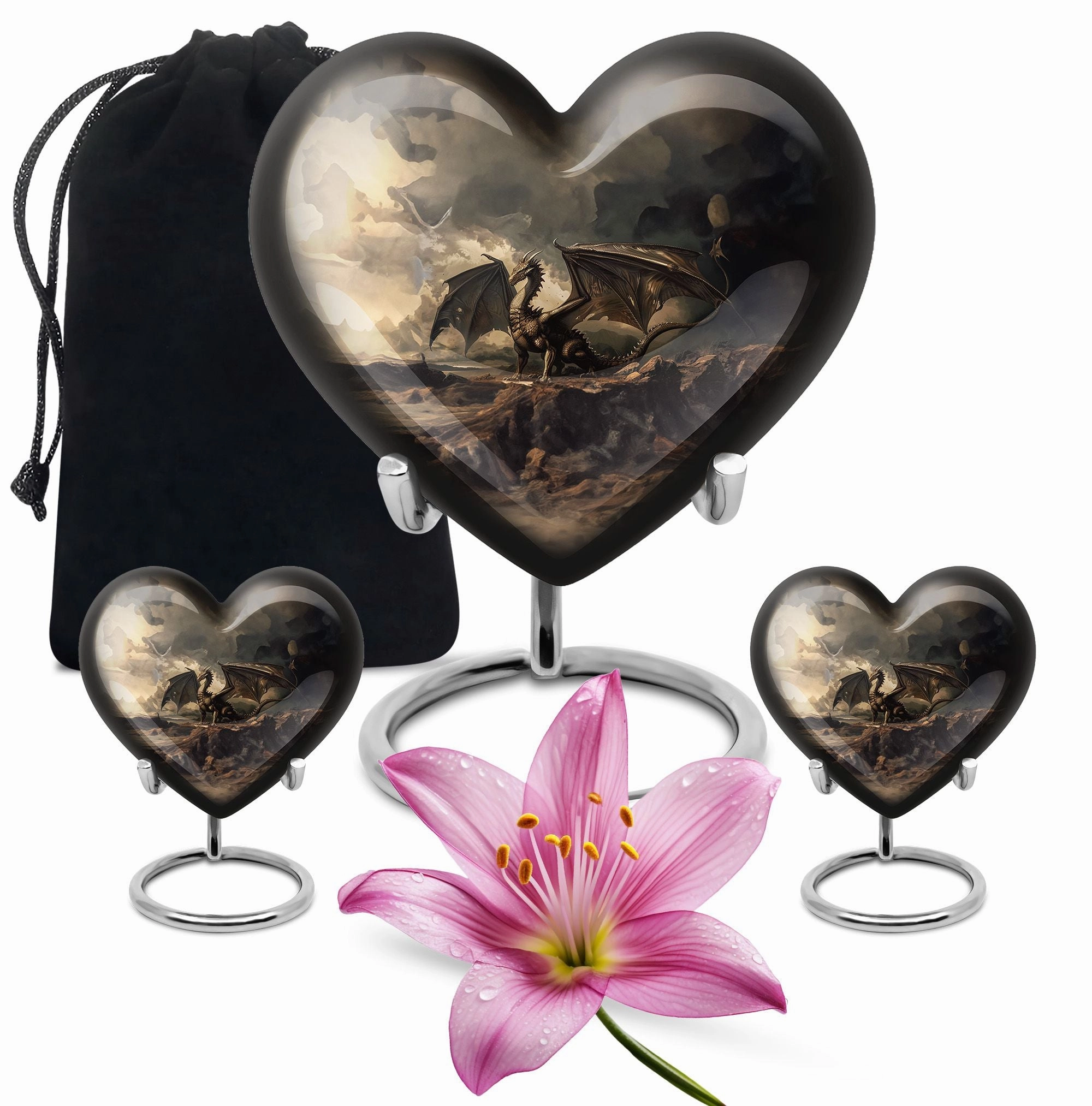 Eternal Peace Dragon Cremation Urn – Cherished Memory Adult Ash Sanctuary