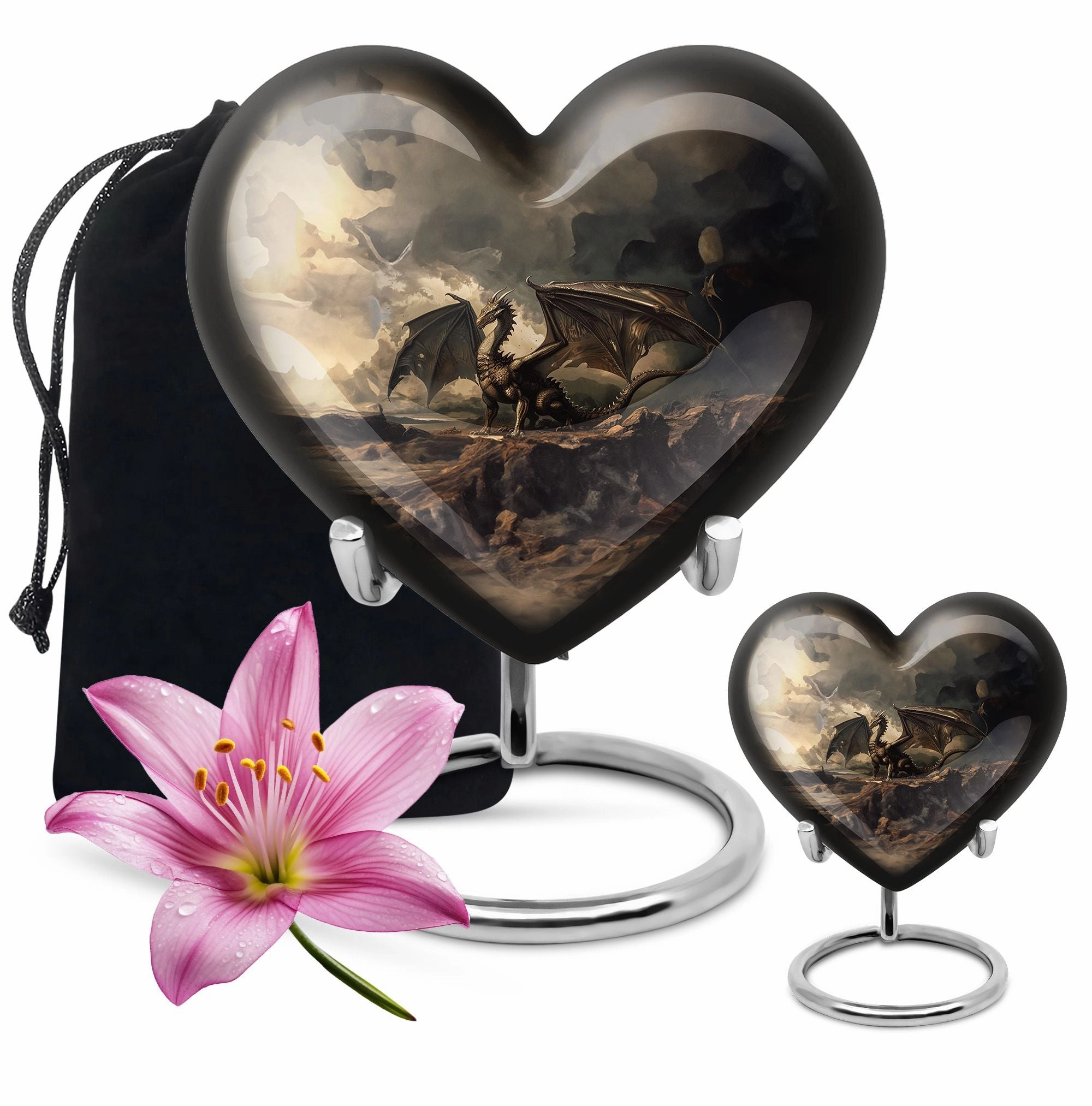 Eternal Peace Dragon Cremation Urn – Cherished Memory Adult Ash Sanctuary