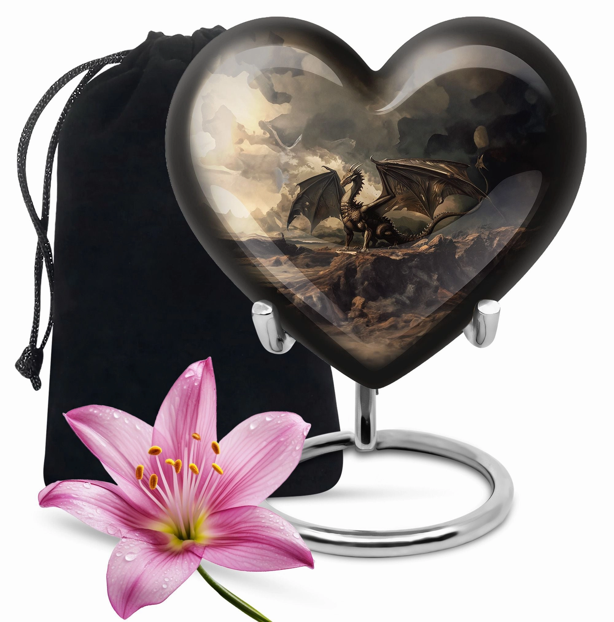 Eternal Peace Dragon Cremation Urn – Cherished Memory Adult Ash Sanctuary