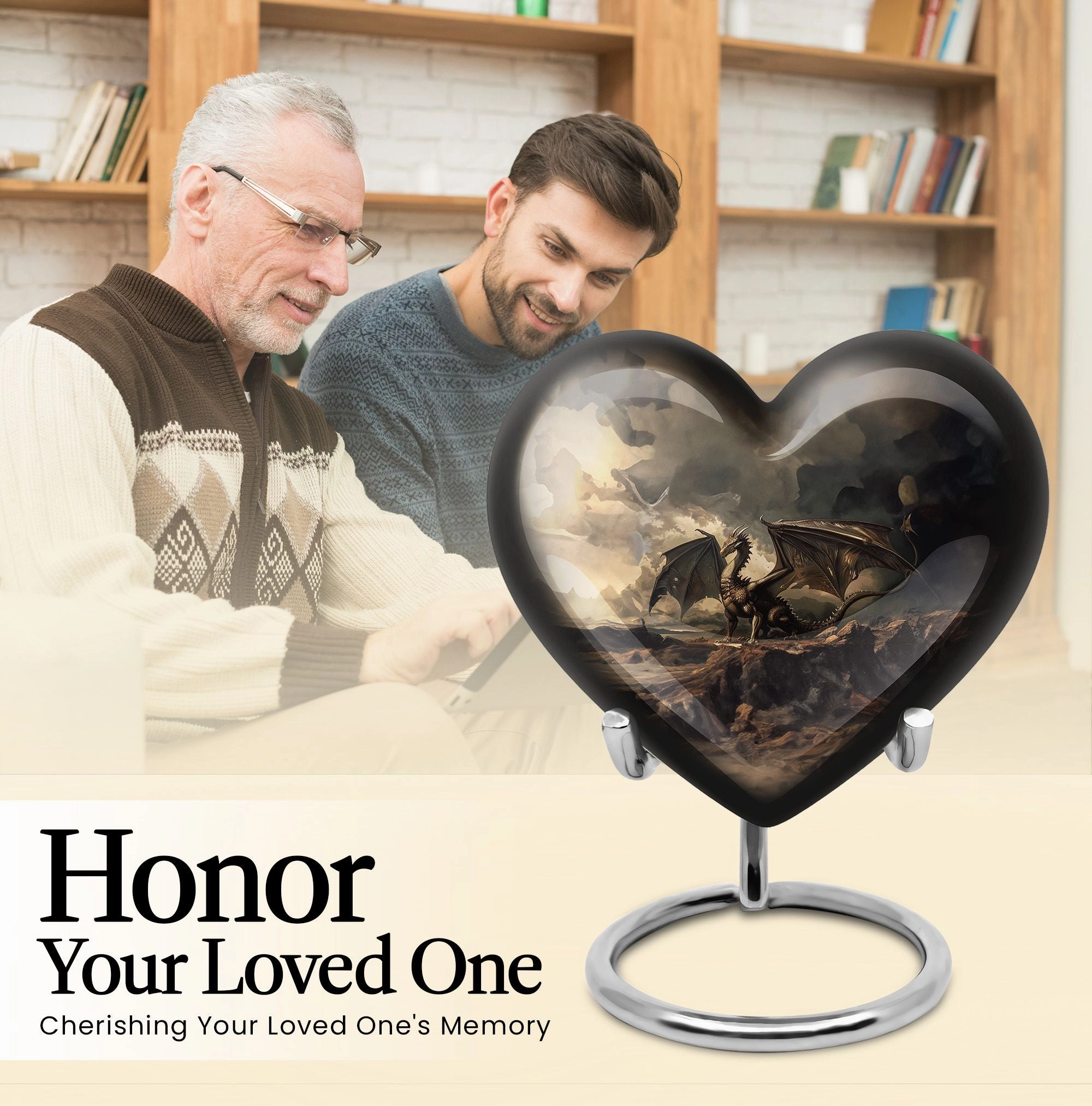 Eternal Peace Dragon Cremation Urn – Cherished Memory Adult Ash Sanctuary