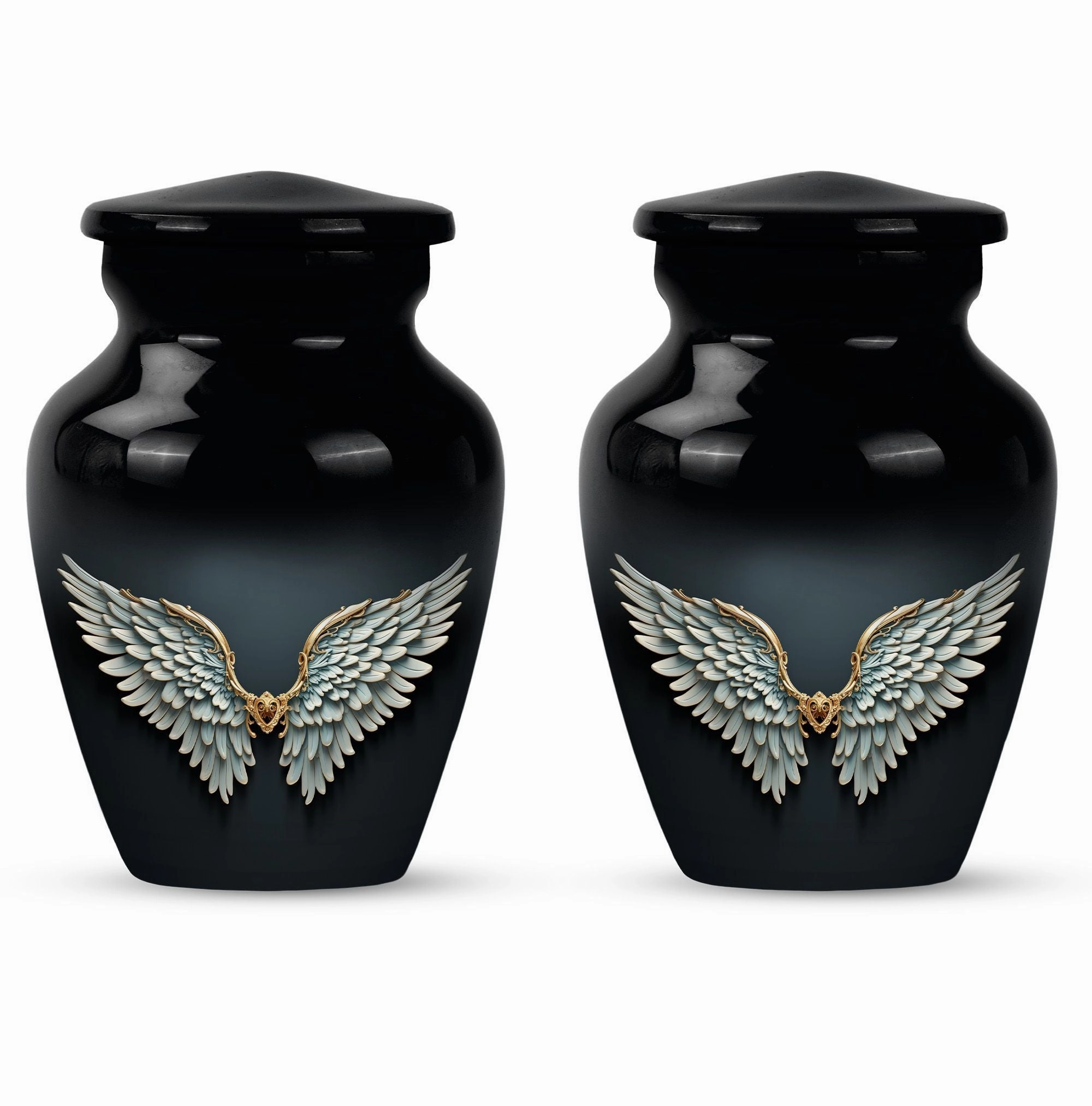 EternalRest Wings Blue Medium Memorial Urn