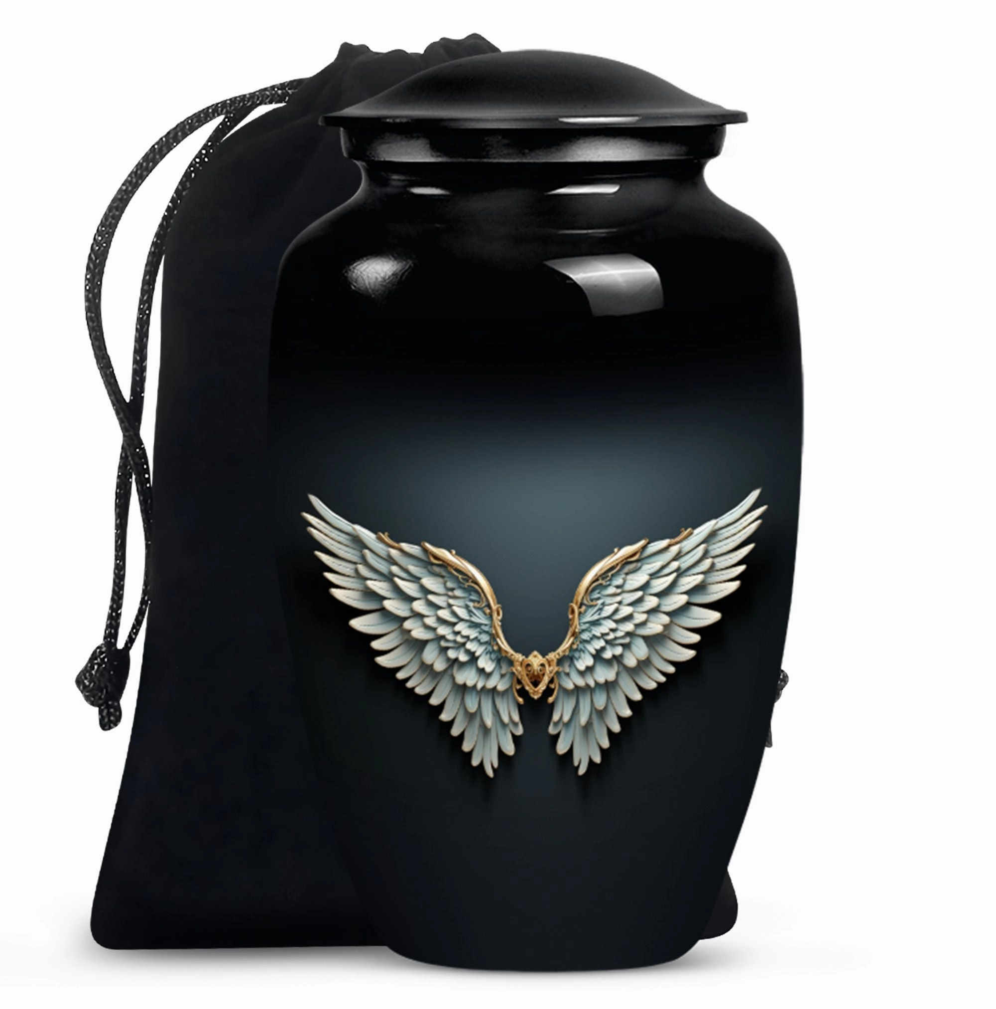 EternalRest Wings Blue Medium Memorial Urn