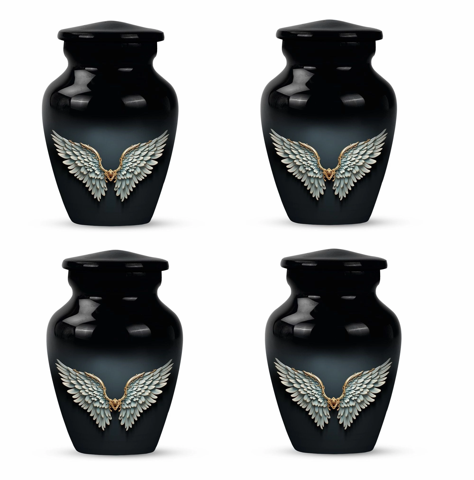 EternalRest Wings Blue Medium Memorial Urn