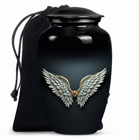 EternalRest Wings Blue Medium Memorial Urn