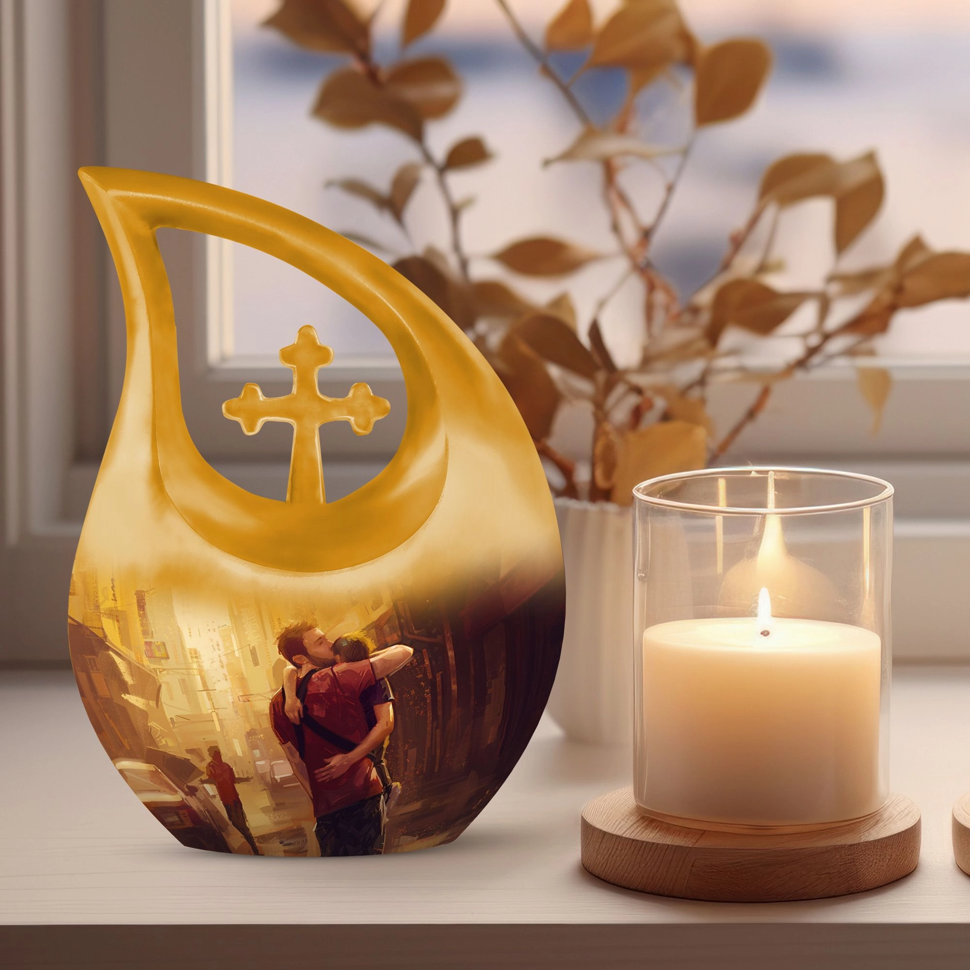 Father Urn,  – Adult Cremation Urn For Human Ashes Remans
