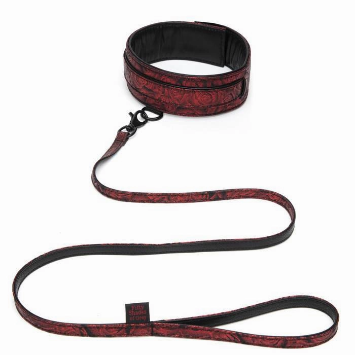 Fifty Shades of Grey - Sweet Anticipation Collar and Lead BDSM (Red)