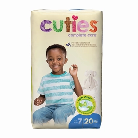 First Quality 37233120 Animal Alphabet Print Cuties Essential Baby Heavy-Absorbent Diaper&#44; Size 7 - Pack of 80