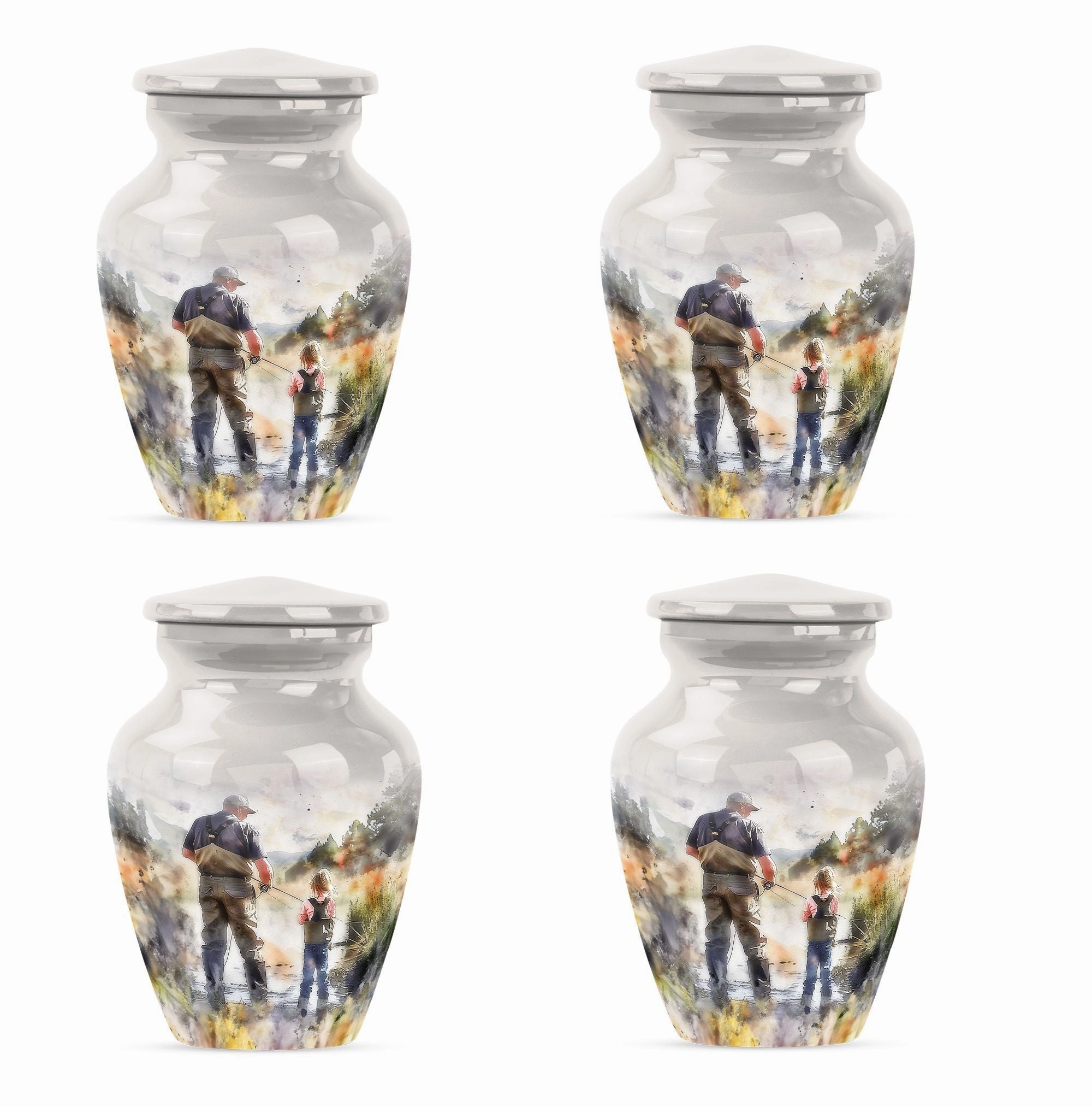 Fishing Cremation Urn - Tribute for Your Loved One Ashes