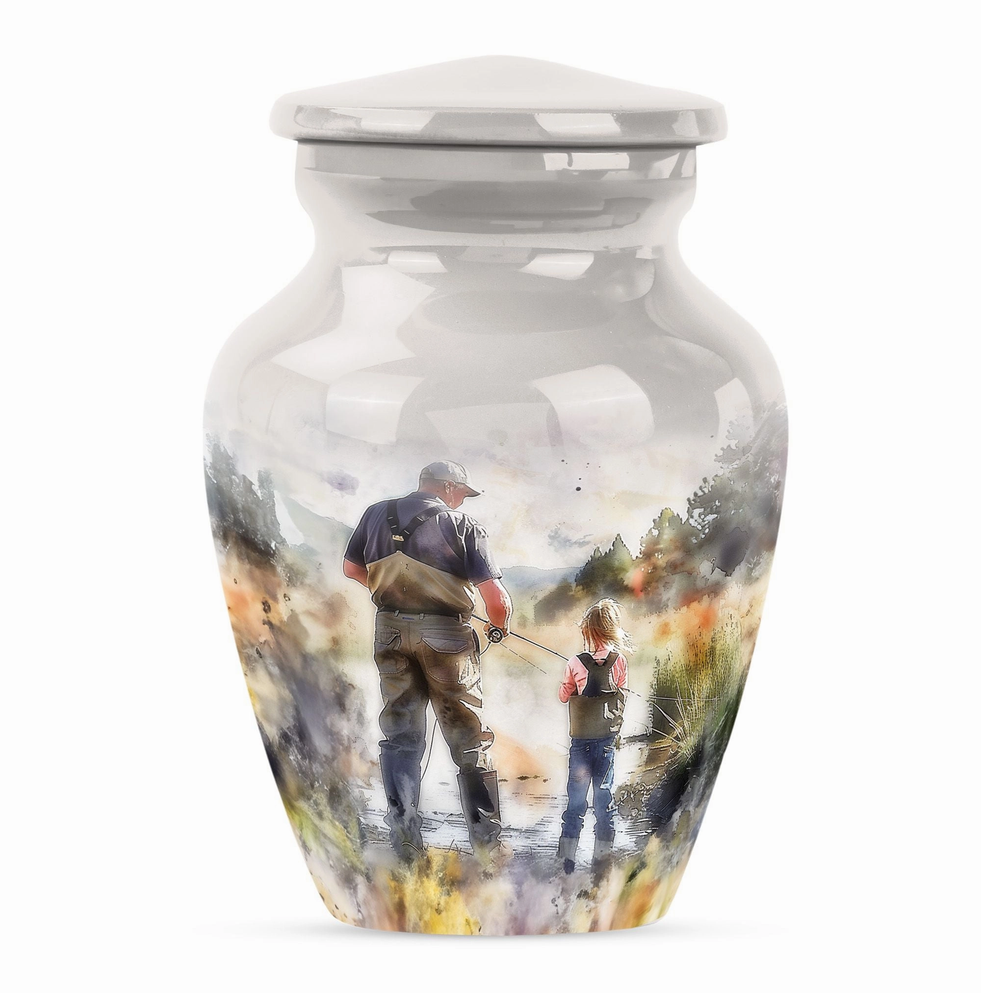 Fishing Cremation Urn - Tribute for Your Loved One Ashes