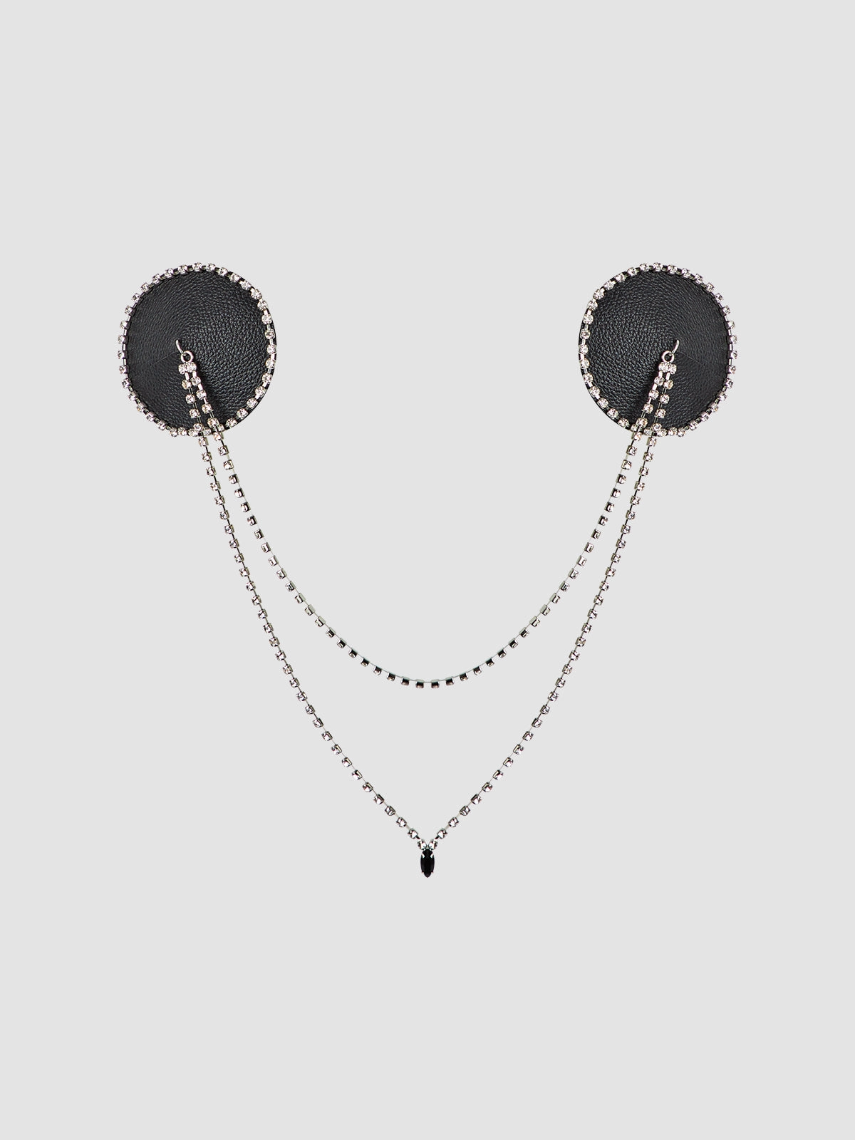 Gemma Rhinestone & Leather Draped Pasties